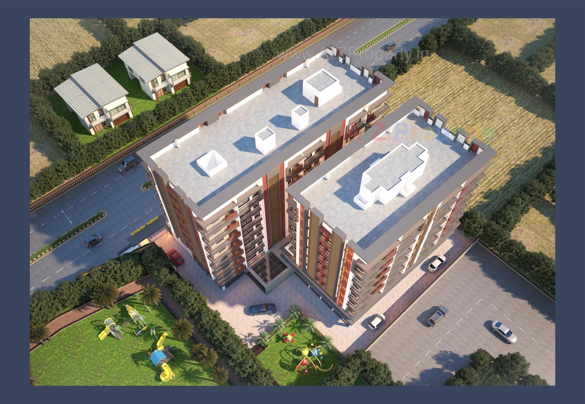 3D Elevation of real estate project Amrut Heights located at Rajkot, Rajkot, Gujarat