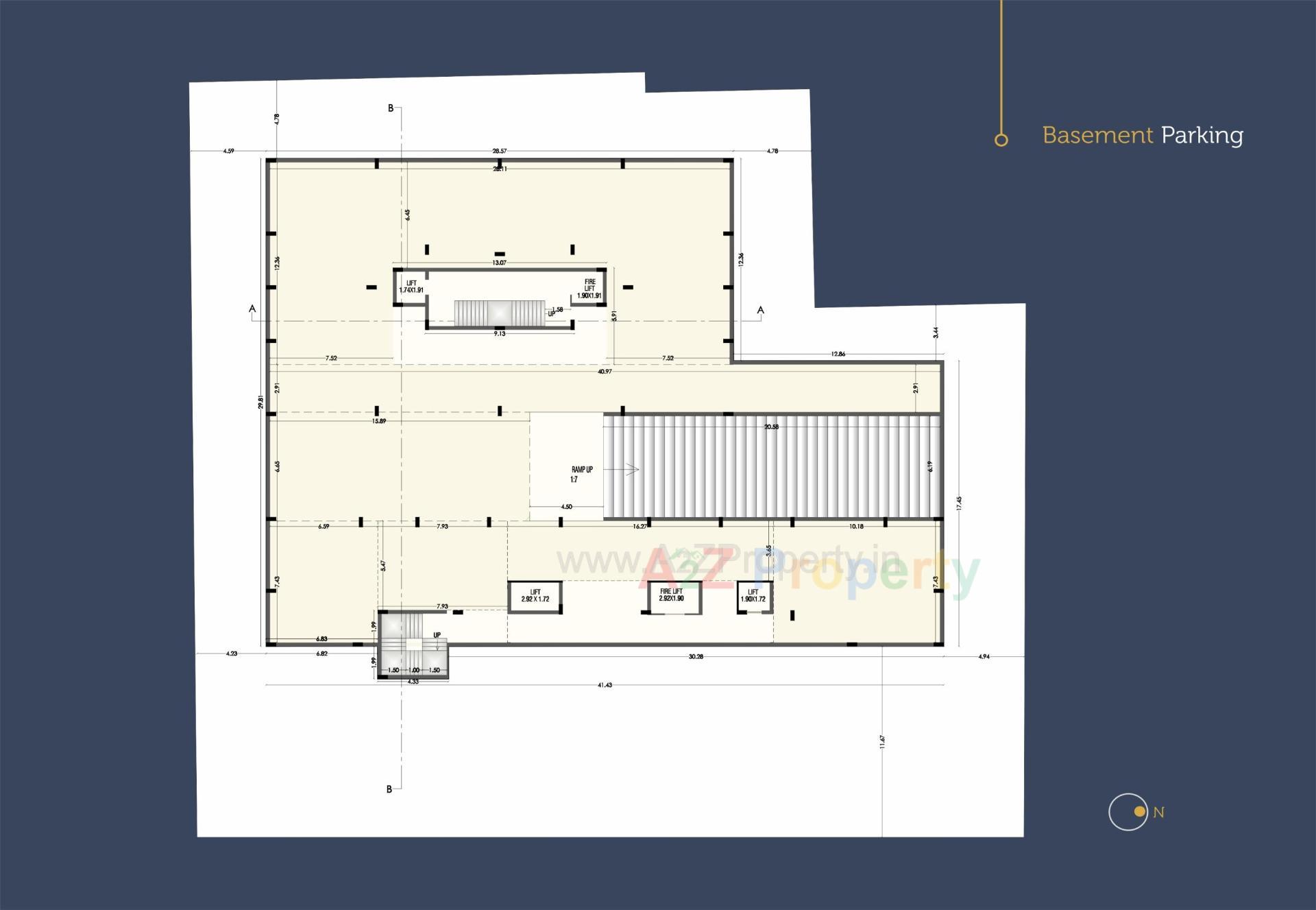 Layout of real estate project Amrut Heights located at Rajkot, Rajkot, Gujarat