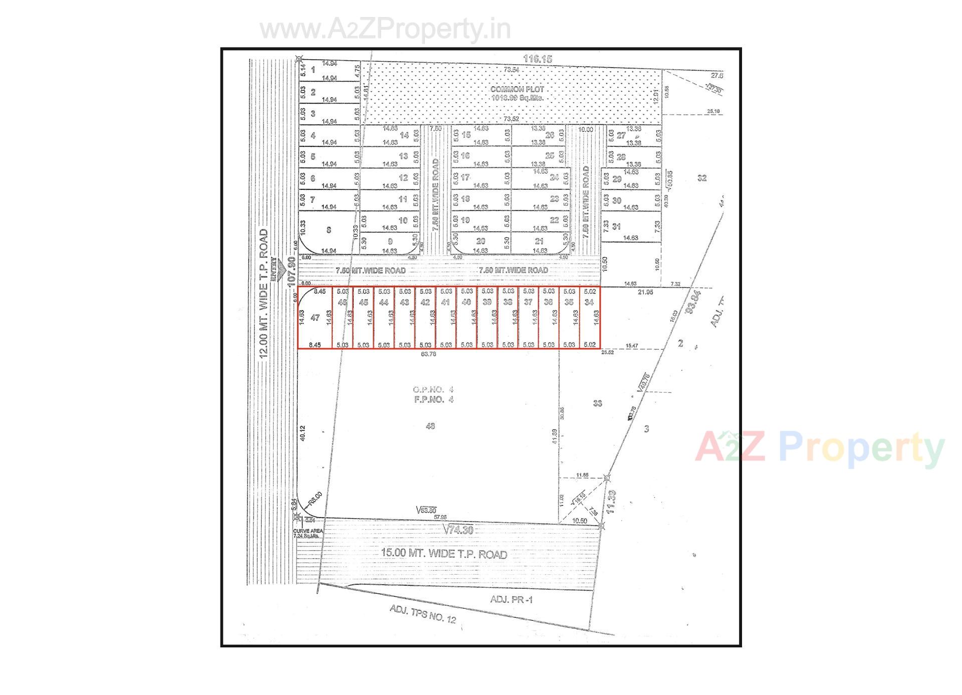 Layout of real estate project Amrut Park located at Rajkot, Rajkot, Gujarat