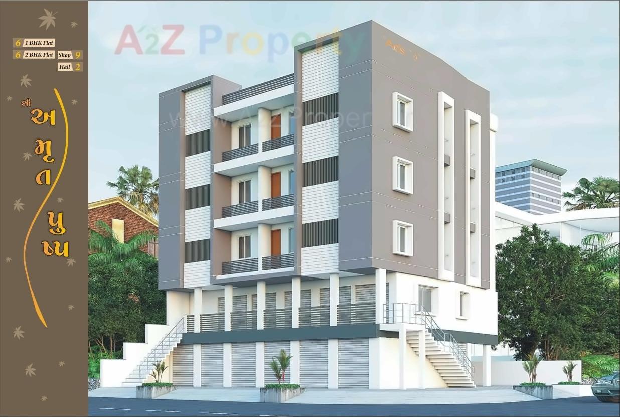 3D Elevation of real estate project Amrut Pushp located at Raiya, Rajkot, Gujarat