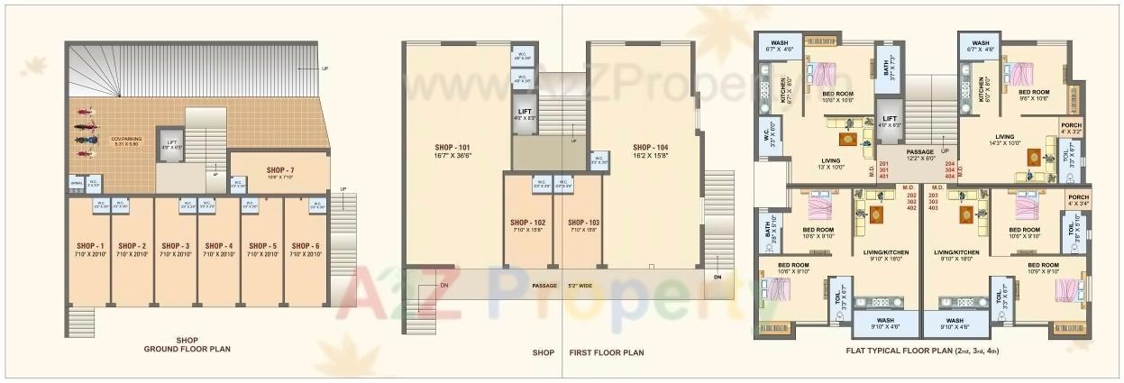 Layout of real estate project Amrut Pushp located at Raiya, Rajkot, Gujarat