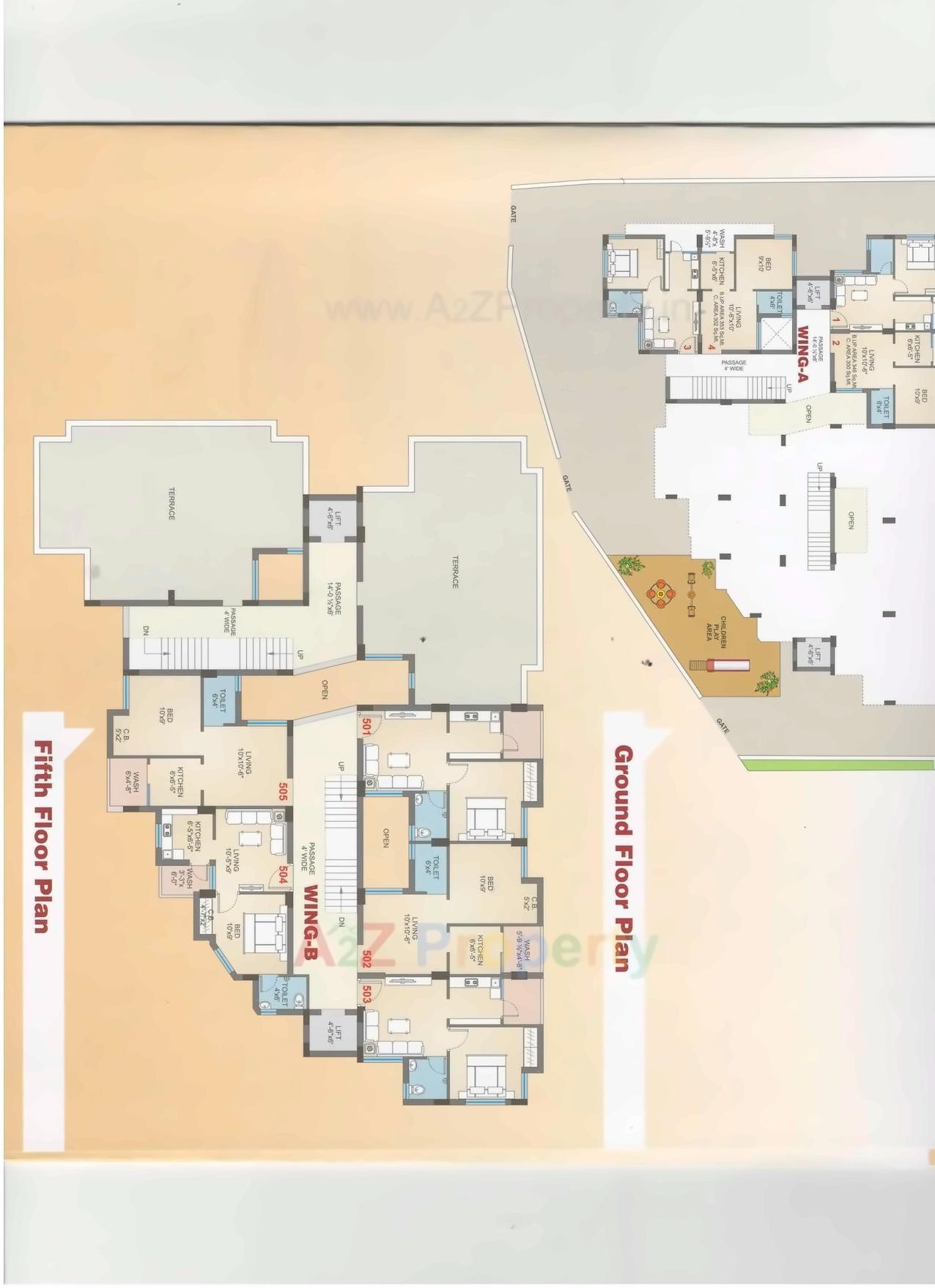 Layout of real estate project Amrut Villa Apartment located at Rajkot, Rajkot, Gujarat