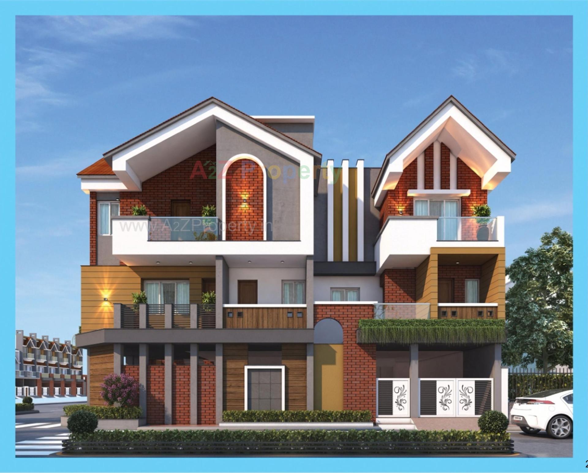 3D Elevation of real estate project Ananat Villa located at Mavdi, Rajkot, Gujarat