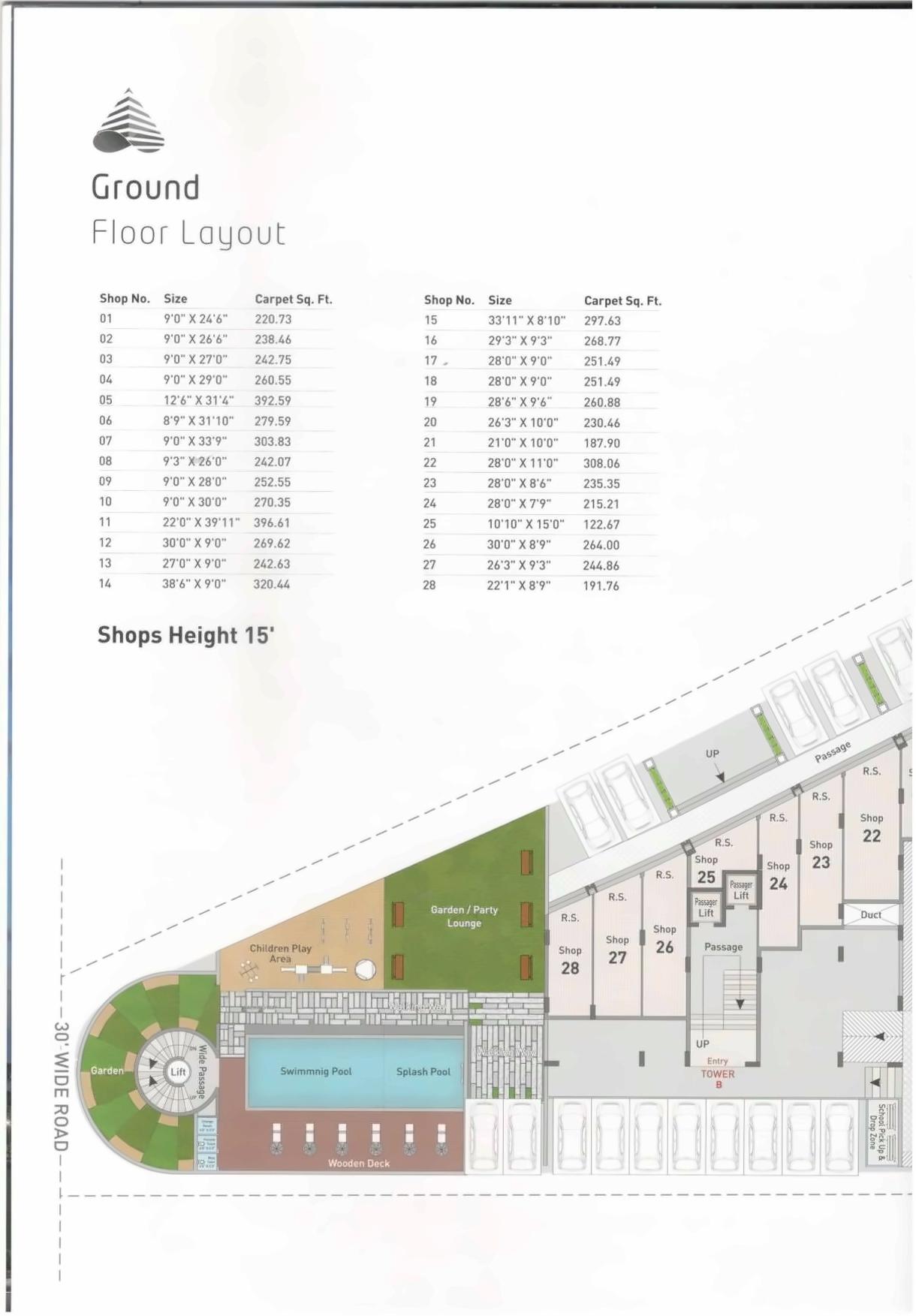 Layout of real estate project Anant Bhoomi located at Mavdi, Rajkot, Gujarat