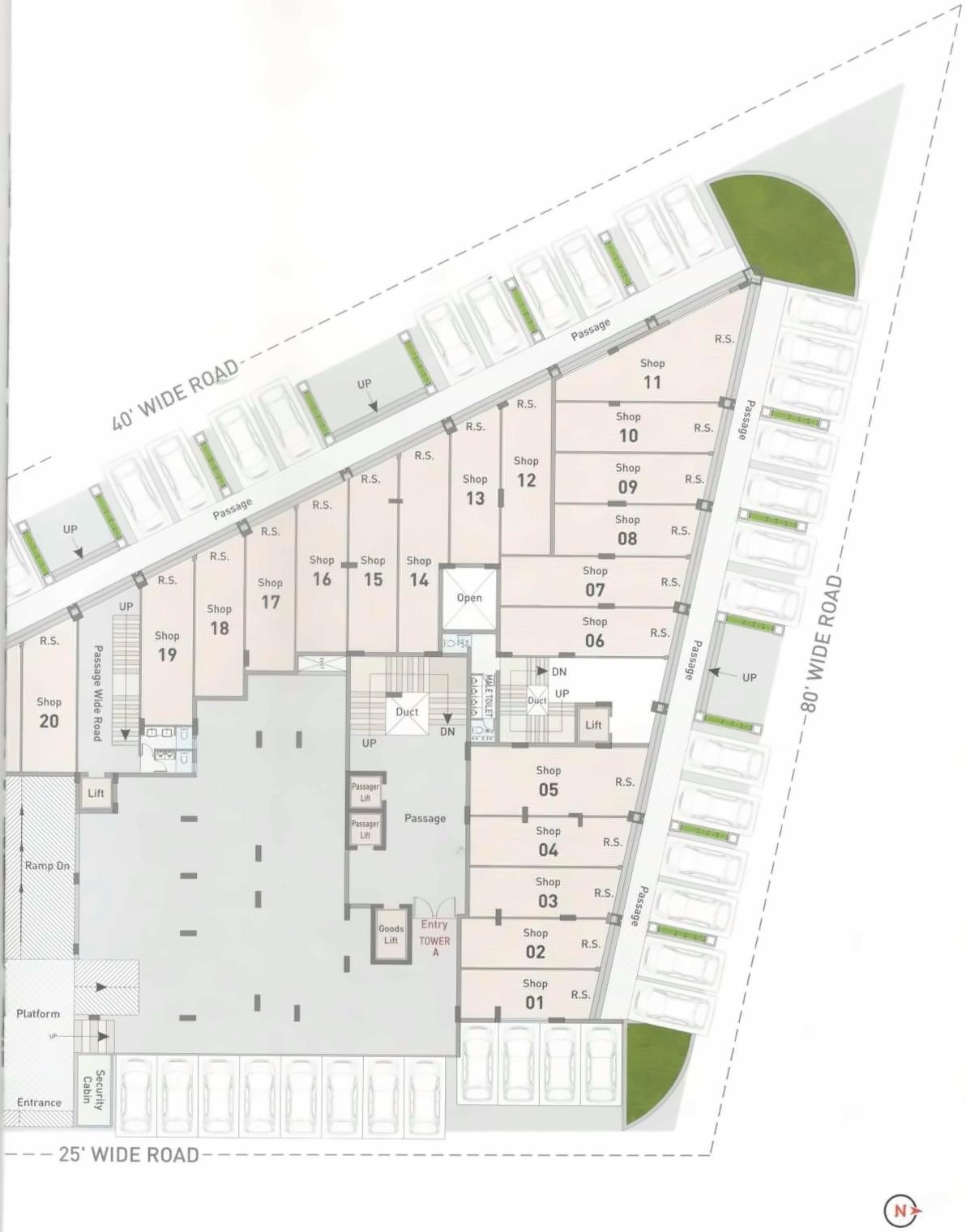 Layout of real estate project Anant Bhoomi located at Mavdi, Rajkot, Gujarat