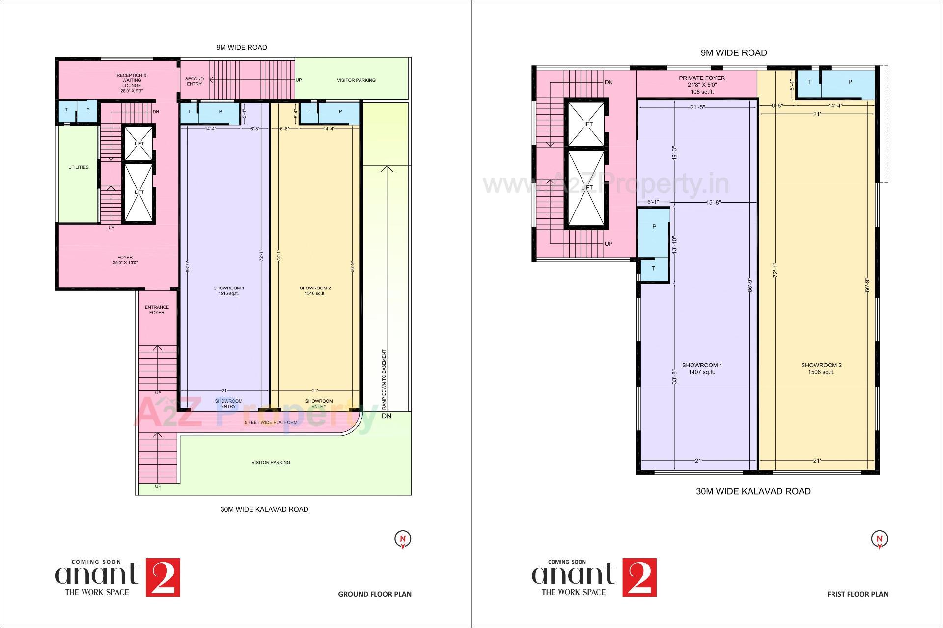 Layout of real estate project Anant The Work Space located at Rajkot, Rajkot, Gujarat