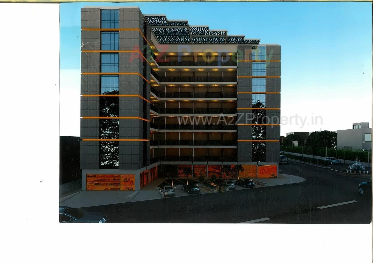 3D Elevation of real estate project Angel Bizz located at Mavadi, Rajkot, Gujarat