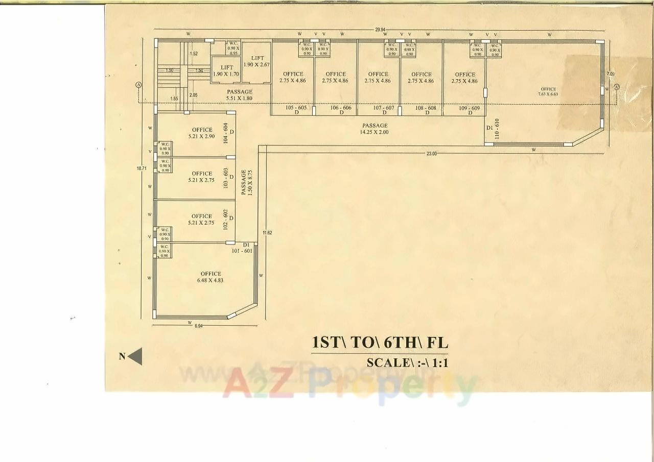 Layout of real estate project Angel Bizz located at Mavadi, Rajkot, Gujarat