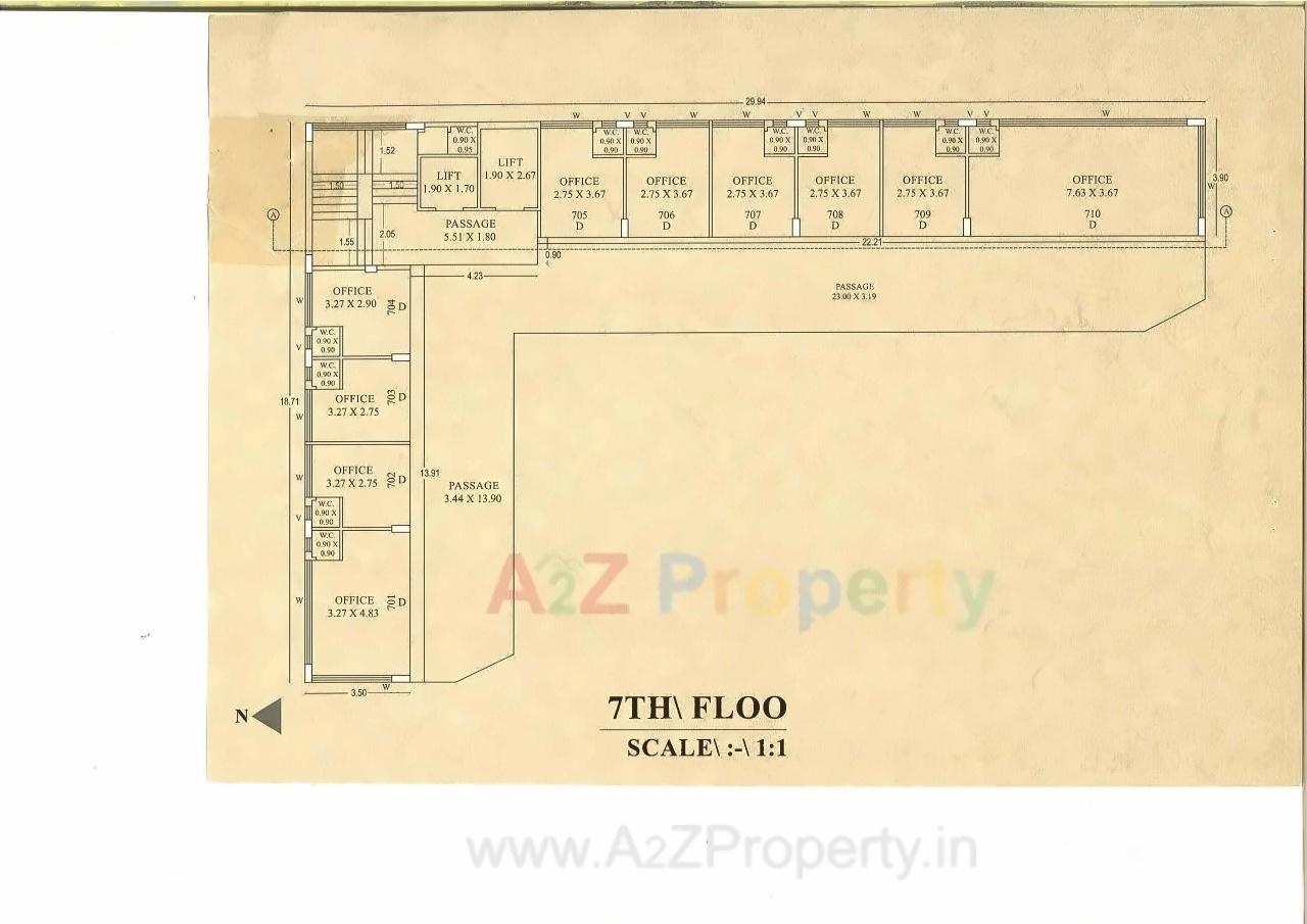 Layout of real estate project Angel Bizz located at Mavadi, Rajkot, Gujarat