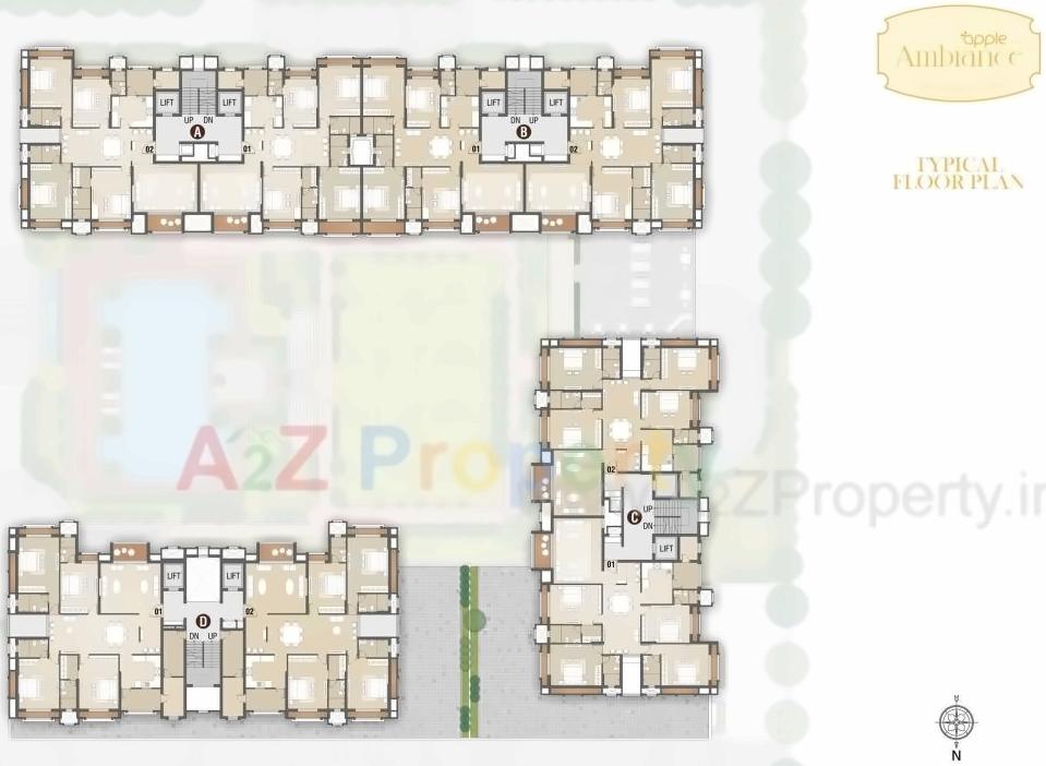 Layout of real estate project Apple Ambiance located at Nanamava, Rajkot, Gujarat