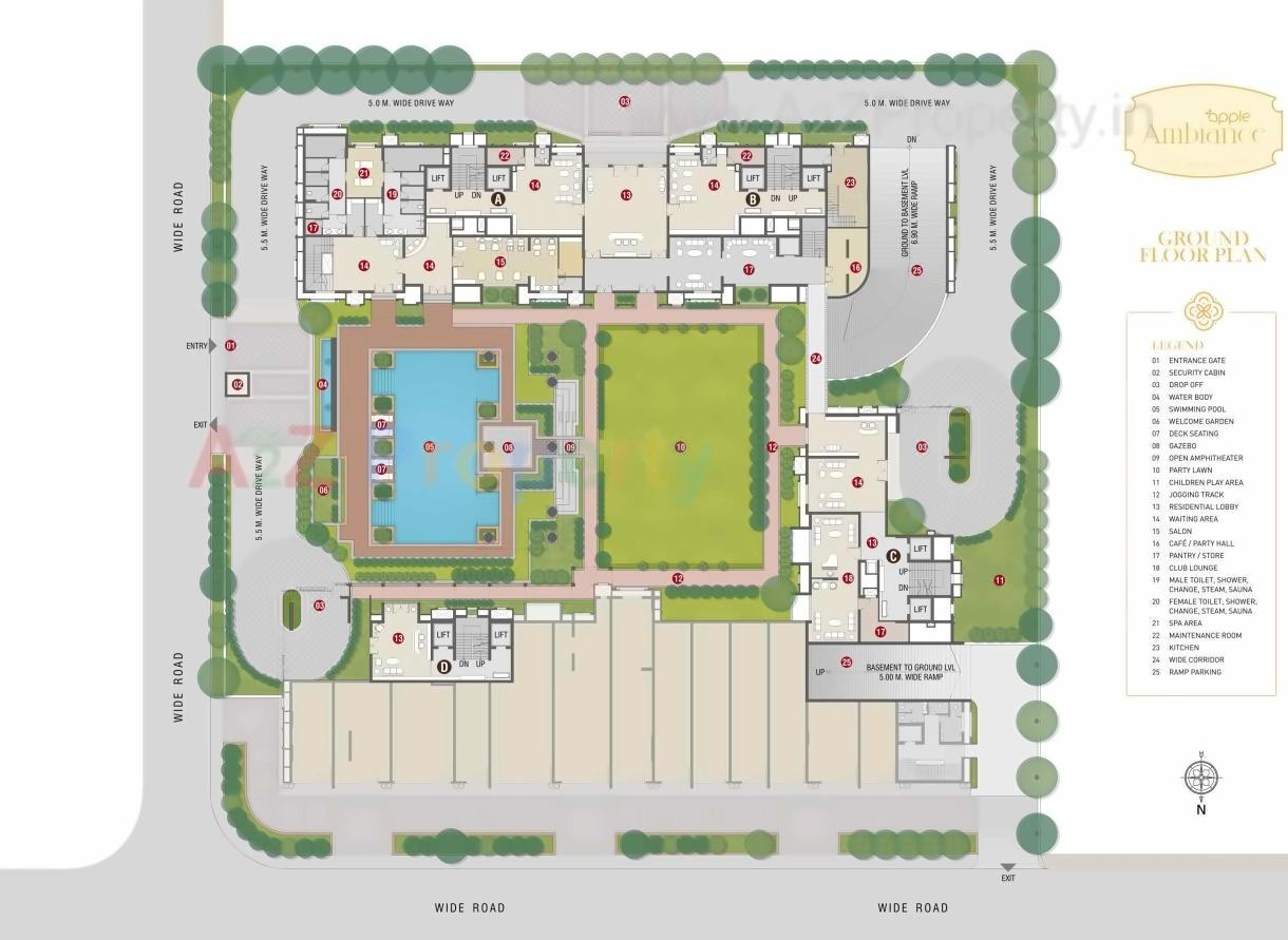 Layout of real estate project Apple Ambiance located at Nanamava, Rajkot, Gujarat
