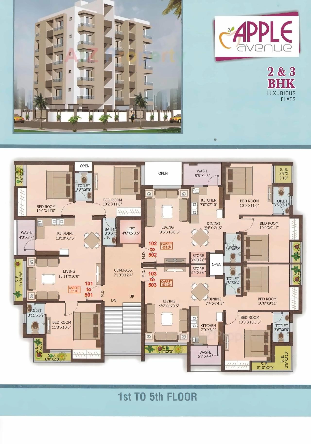 Layout of real estate project Apple Avenue located at Mavdi, Rajkot, Gujarat