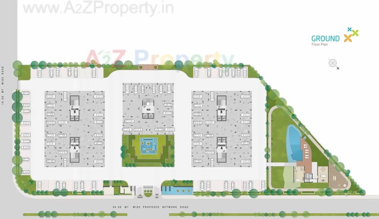 Layout of real estate project Apple Greens located at Madhapar, Rajkot, Gujarat