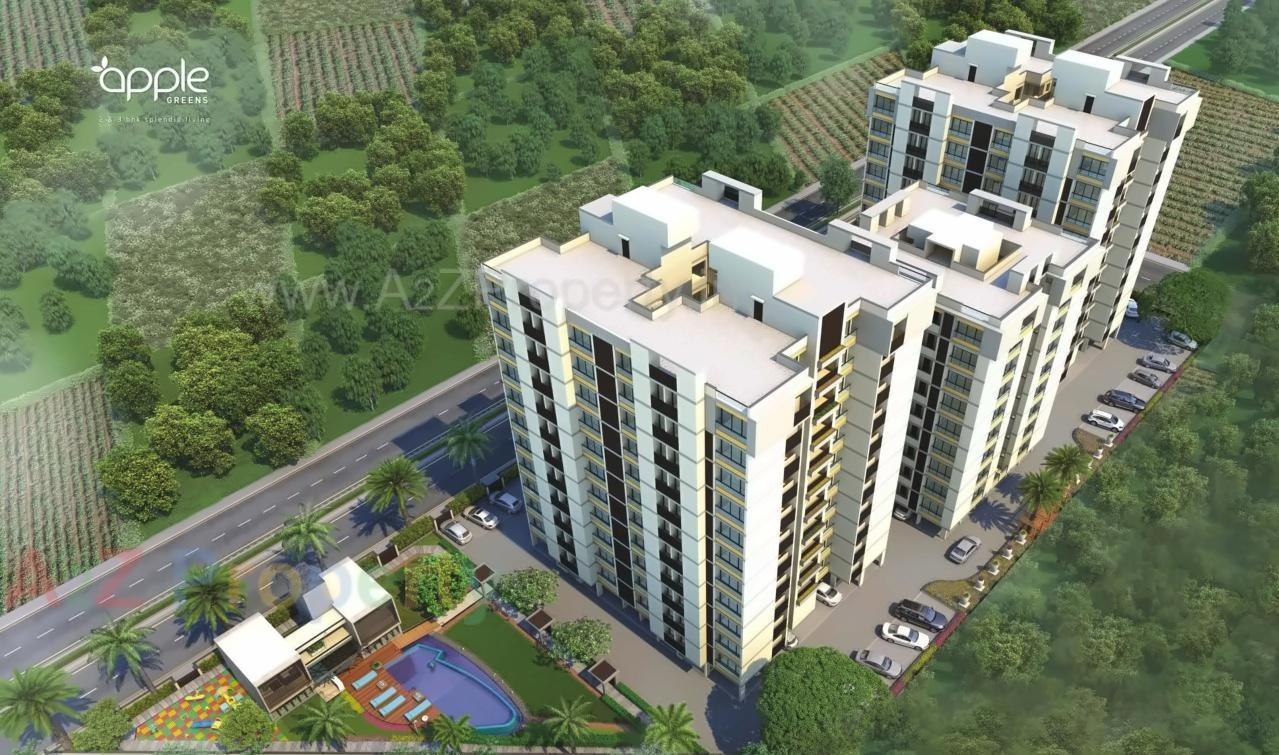 3D Elevation of real estate project Apple Greens located at Madhapar, Rajkot, Gujarat