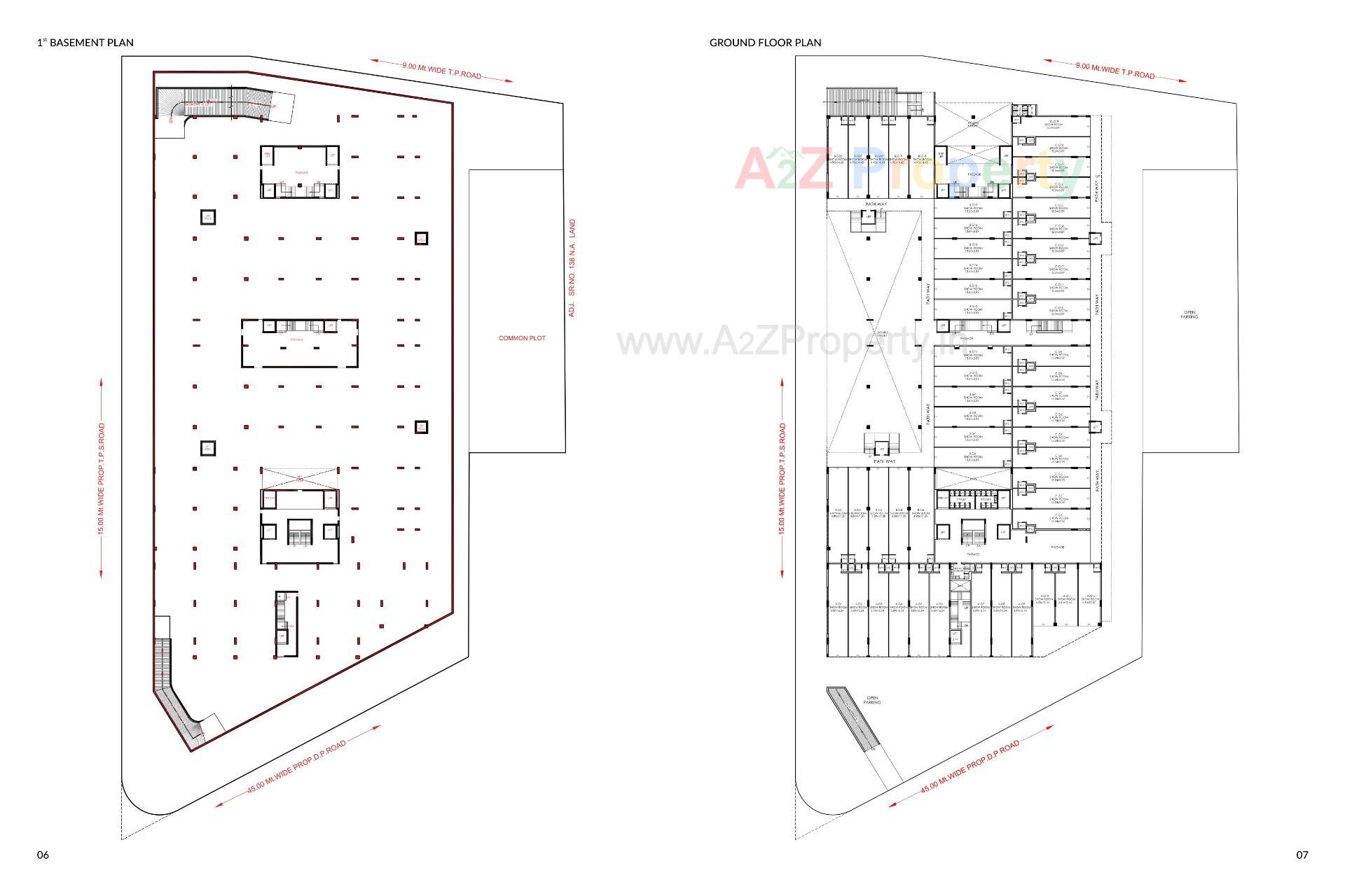 Layout of real estate project Aqua Marin located at Motamava, Rajkot, Gujarat