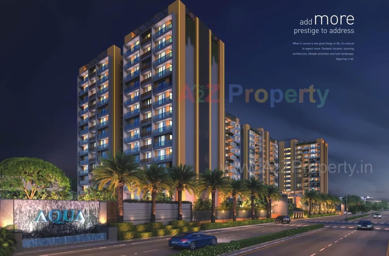 3D Elevation of real estate project Aqua located at Mota-mava, Rajkot, Gujarat
