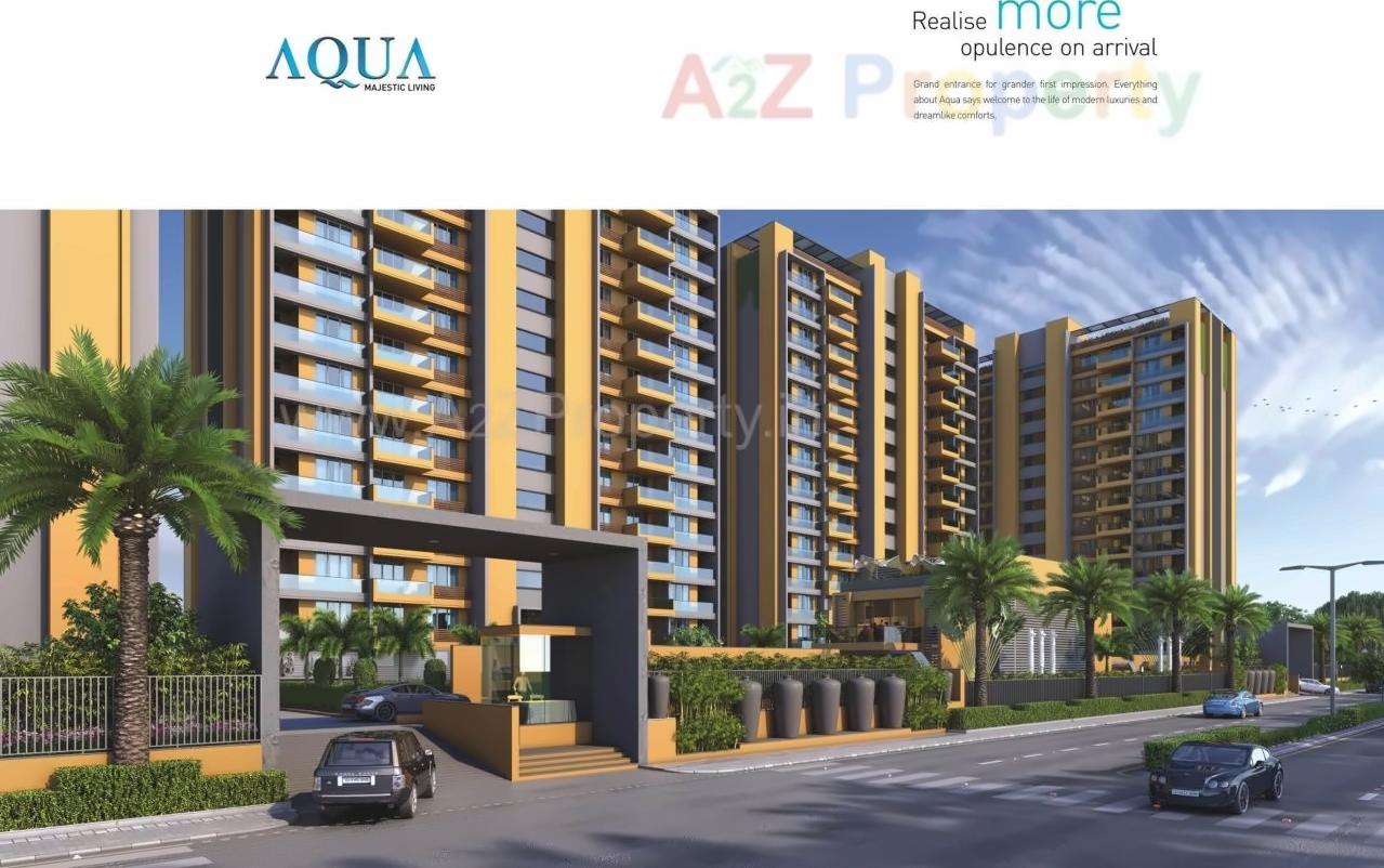 3D Elevation of real estate project Aqua located at Mota-mava, Rajkot, Gujarat
