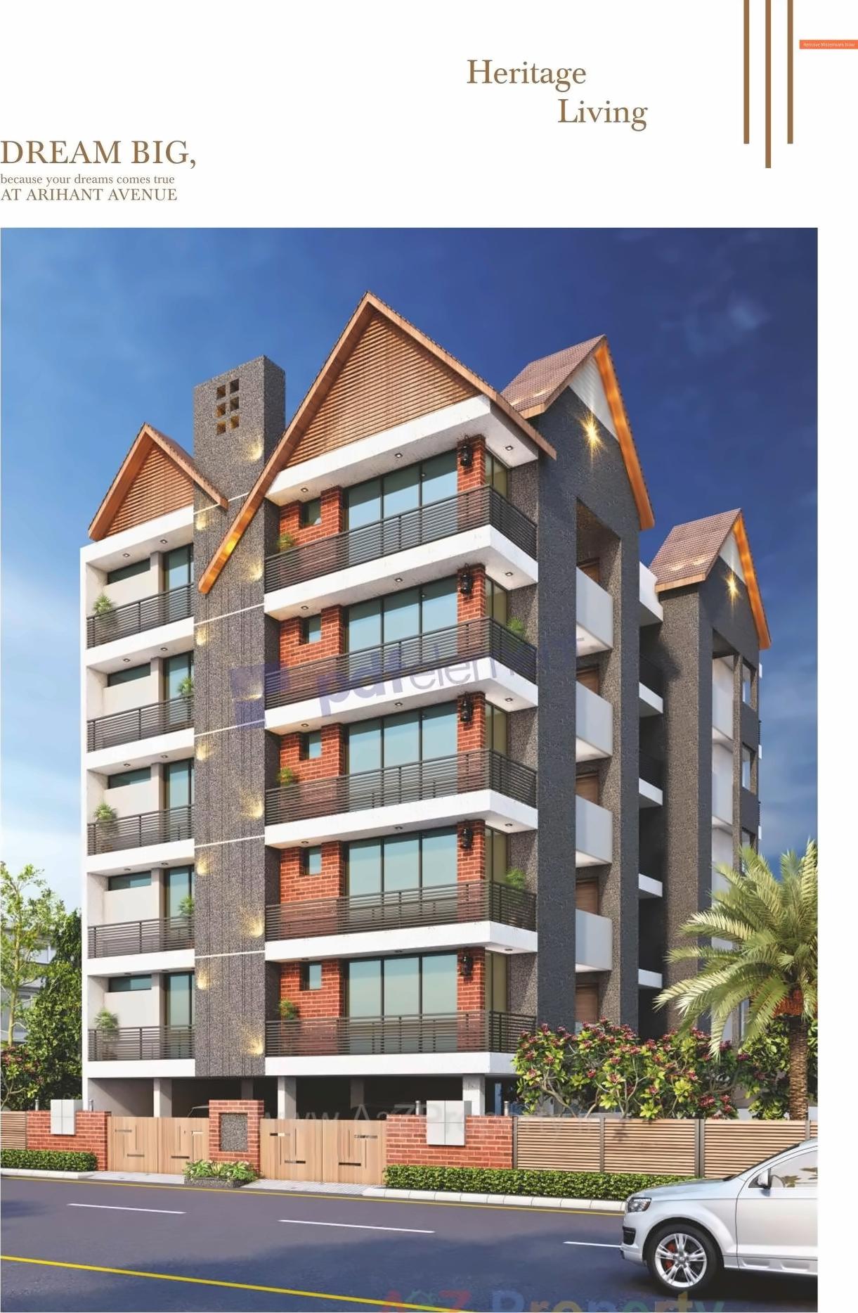 3D Elevation of real estate project Arihant Avenue located at Raiya, Rajkot, Gujarat