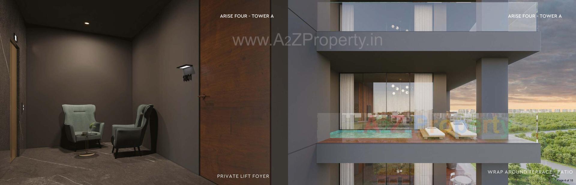 3D Elevation of real estate project Arise Four located at Vejalgam, Rajkot, Gujarat