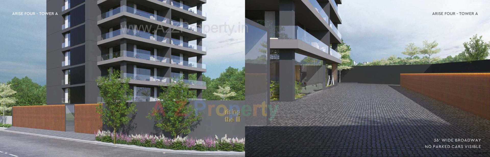 3D Elevation of real estate project Arise Four located at Vejalgam, Rajkot, Gujarat