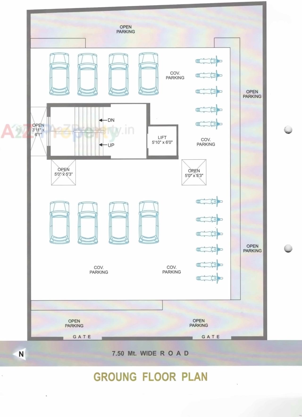 Layout of real estate project Arya Avenue located at Rajkot, Rajkot, Gujarat
