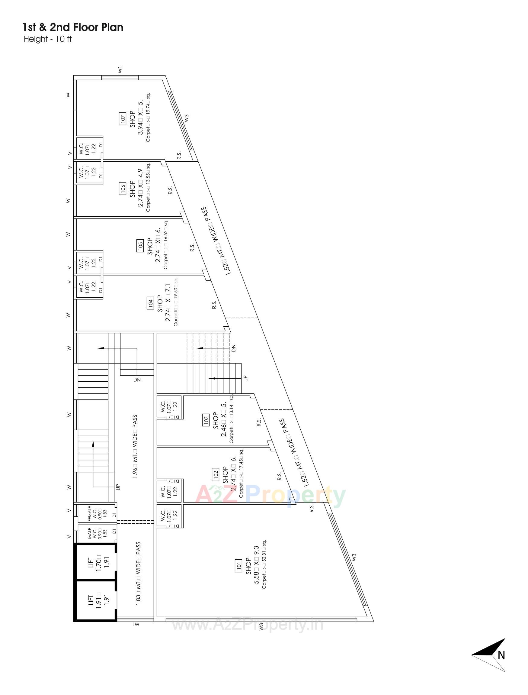 Layout of real estate project Asopalav Avenue located at Nanamava, Rajkot, Gujarat