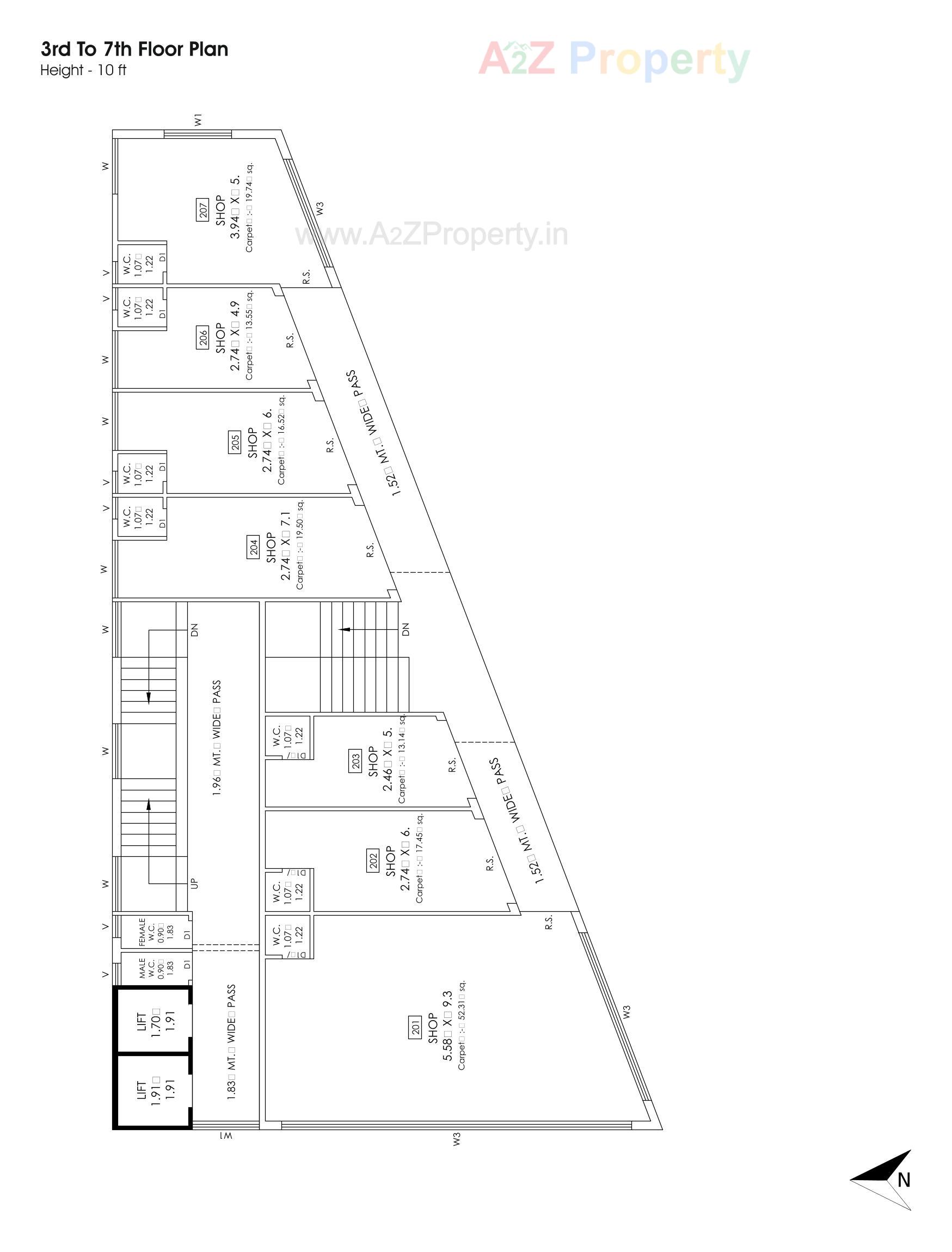 Layout of real estate project Asopalav Avenue located at Nanamava, Rajkot, Gujarat