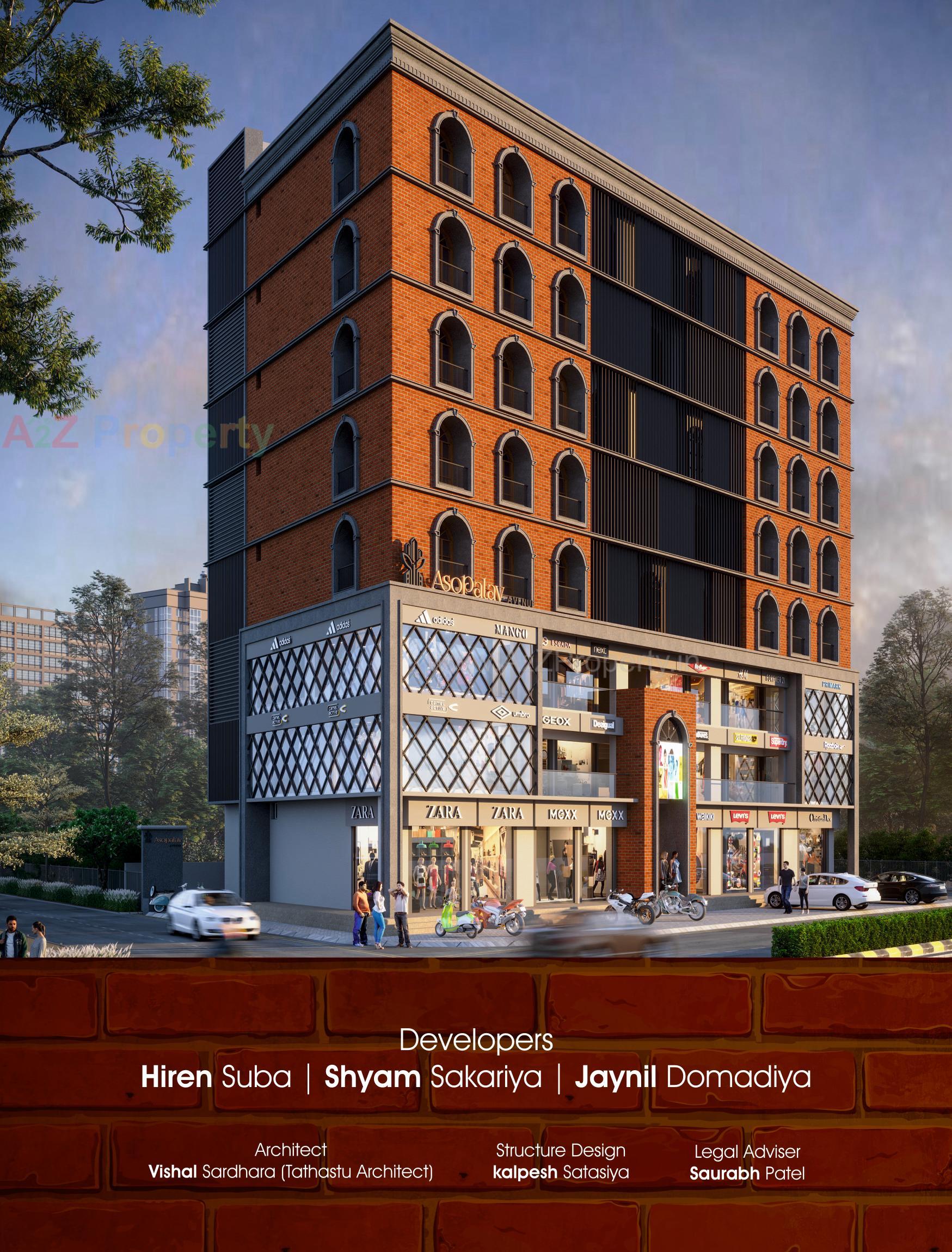 3D Elevation of real estate project Asopalav Avenue located at Nanamava, Rajkot, Gujarat