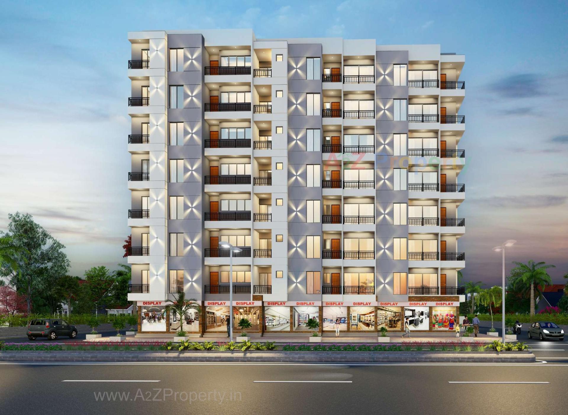 3D Elevation of real estate project Asopalav Avenue located at Kothariya, Rajkot, Gujarat