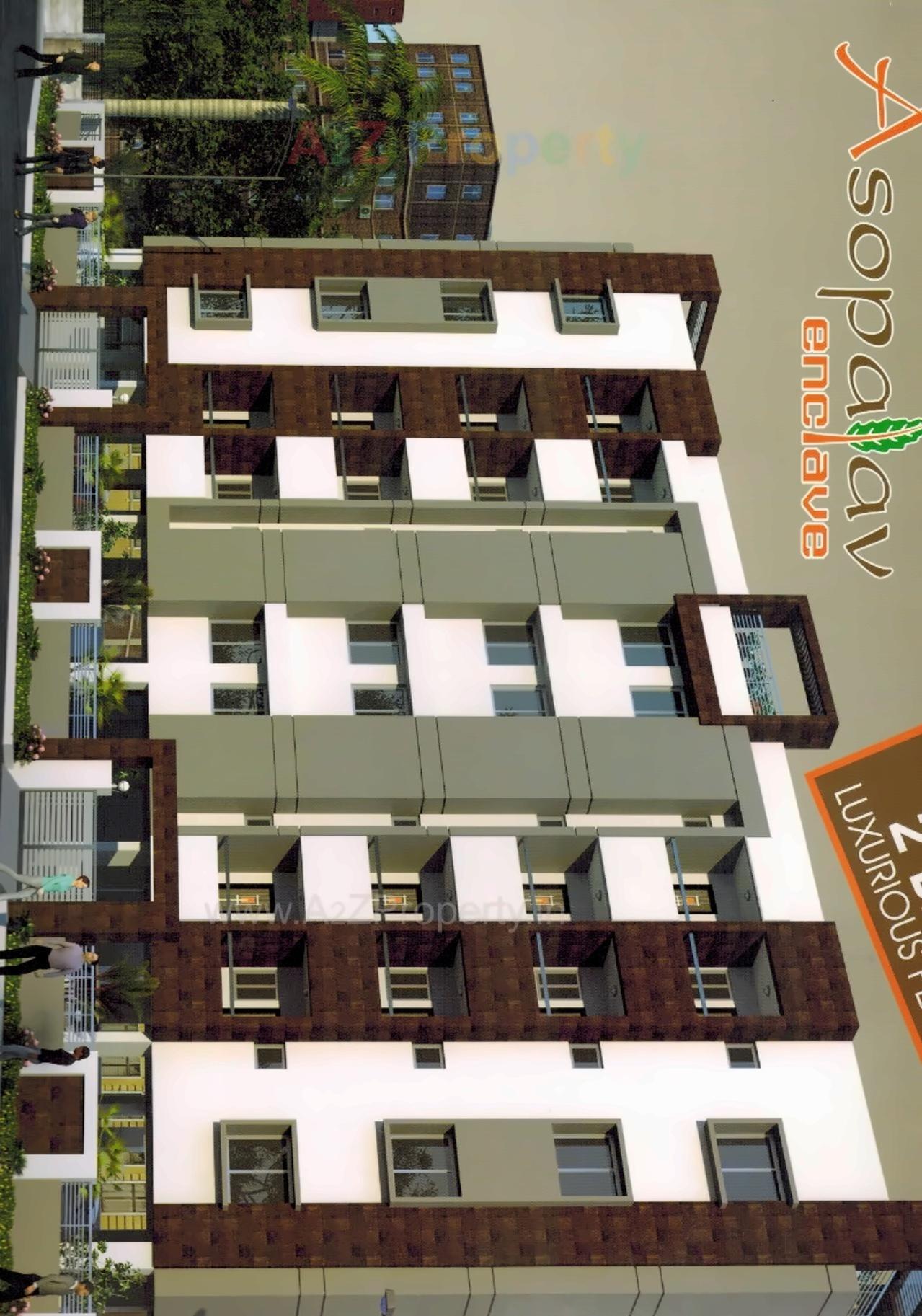 3D Elevation of real estate project Asopalav Enclave located at Madhapar, Rajkot, Gujarat