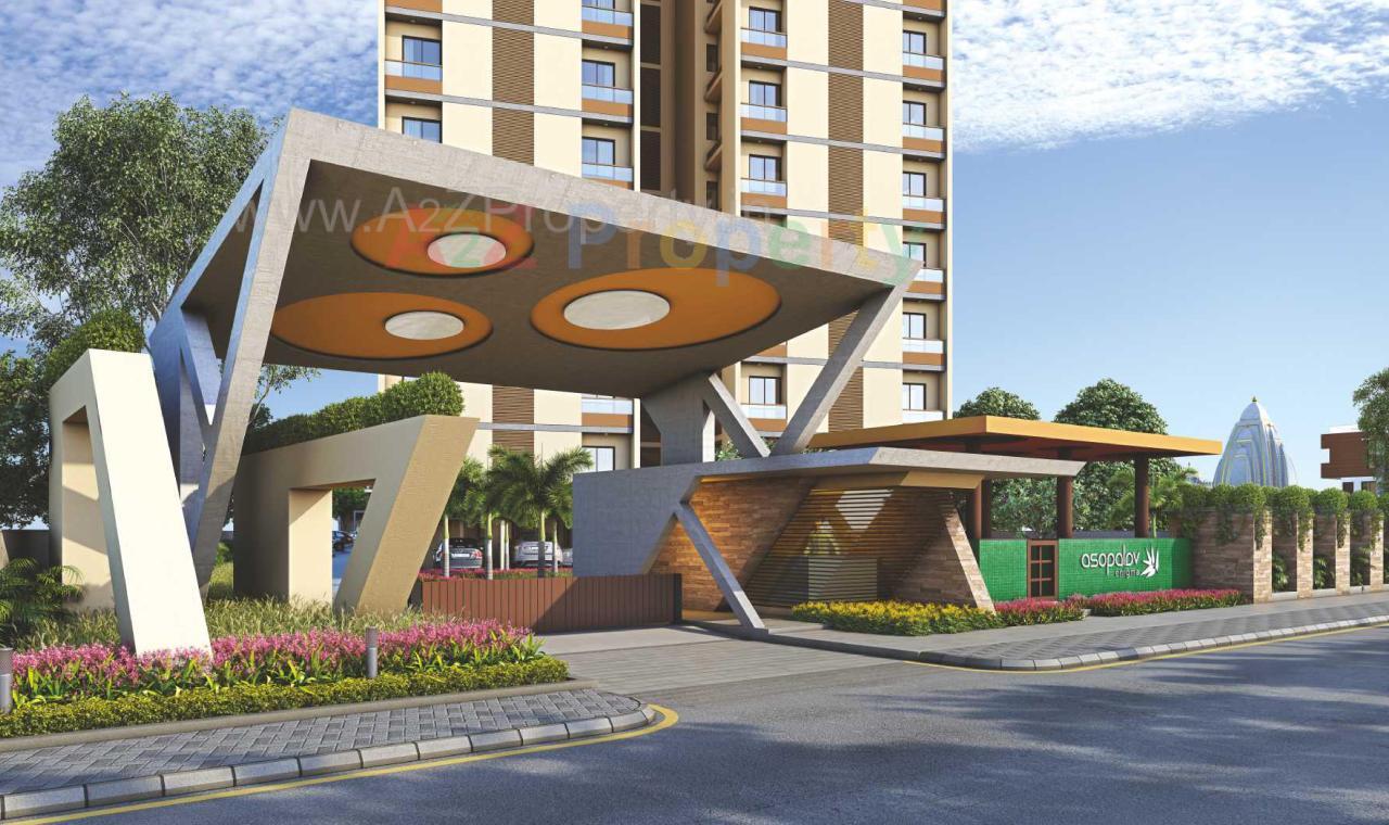 3D Elevation of real estate project Asopalav Enigma located at Mavdi, Rajkot, Gujarat