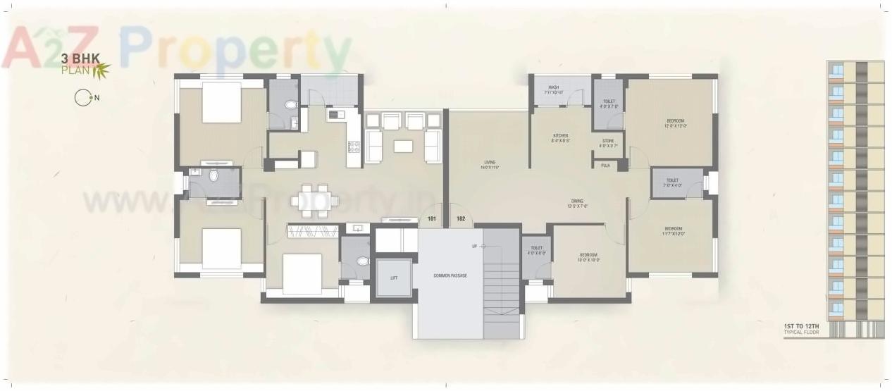 Layout of real estate project Asopalav Enigma located at Mavdi, Rajkot, Gujarat