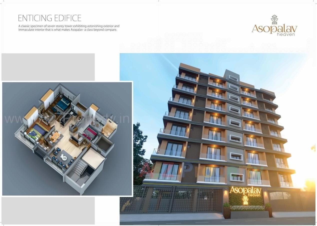 3D Elevation of real estate project Asopalav Heaven located at Nanamava, Rajkot, Gujarat