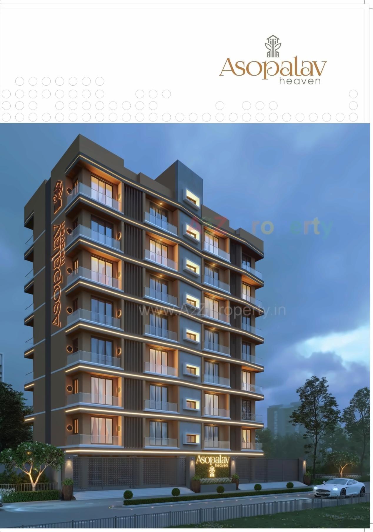3D Elevation of real estate project Asopalav Heaven located at Nanamava, Rajkot, Gujarat