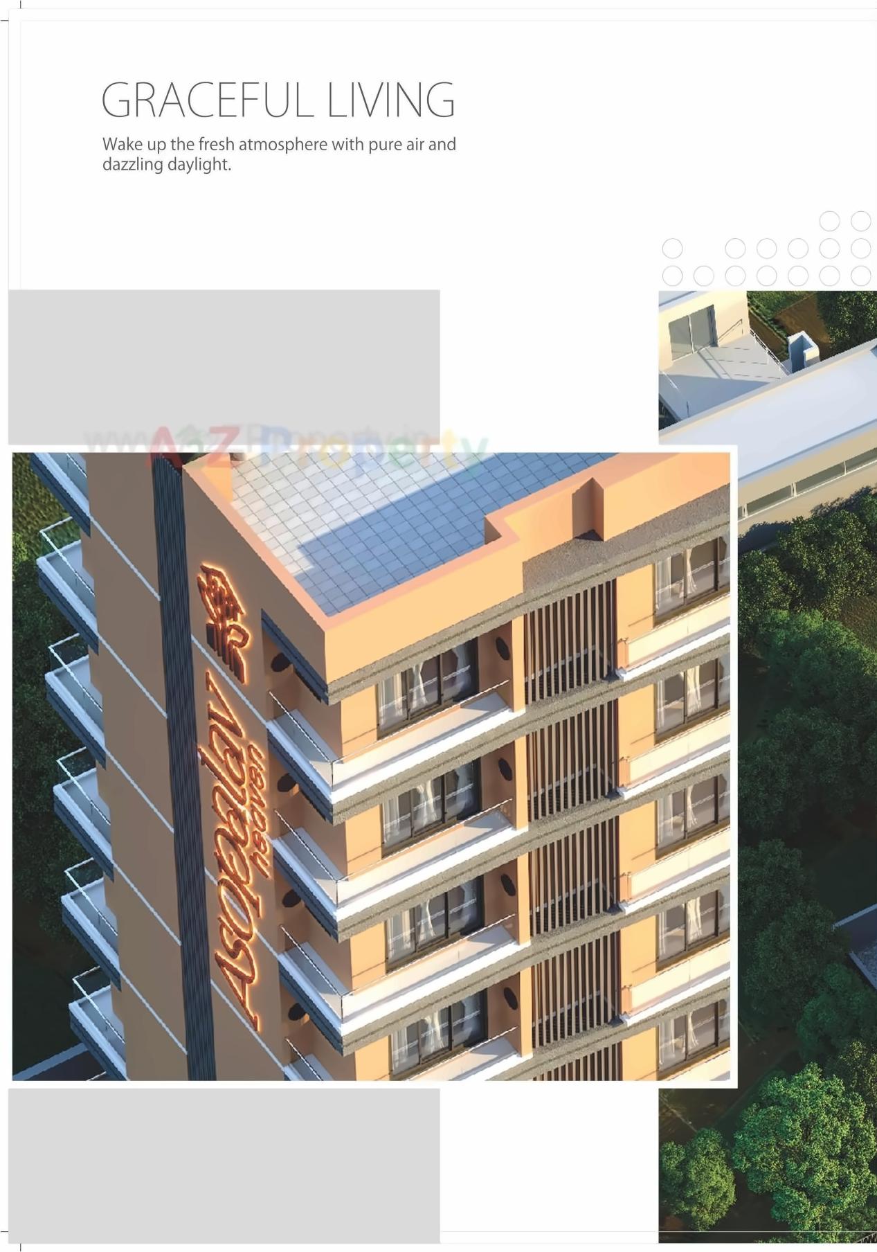 3D Elevation of real estate project Asopalav Heaven located at Nanamava, Rajkot, Gujarat