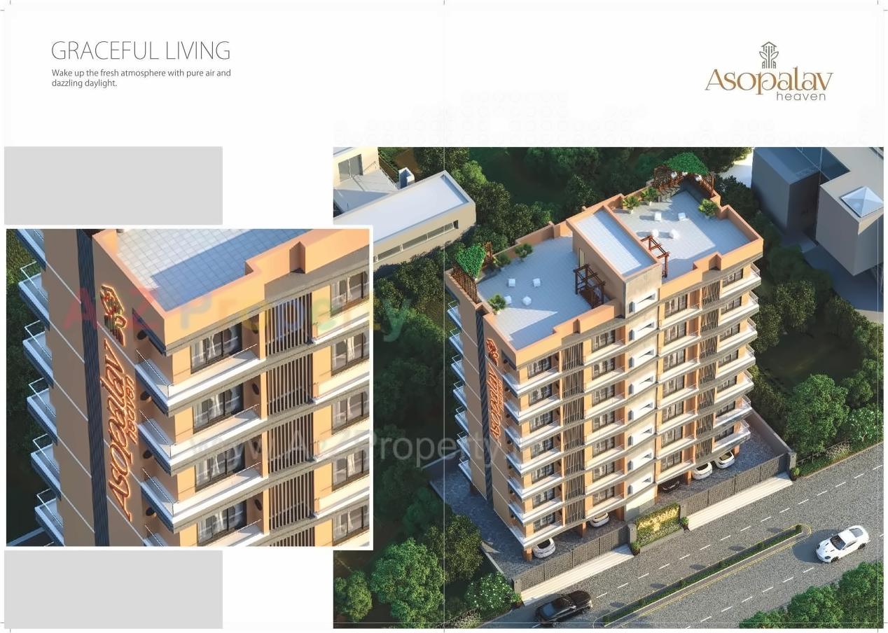 3D Elevation of real estate project Asopalav Heaven located at Nanamava, Rajkot, Gujarat
