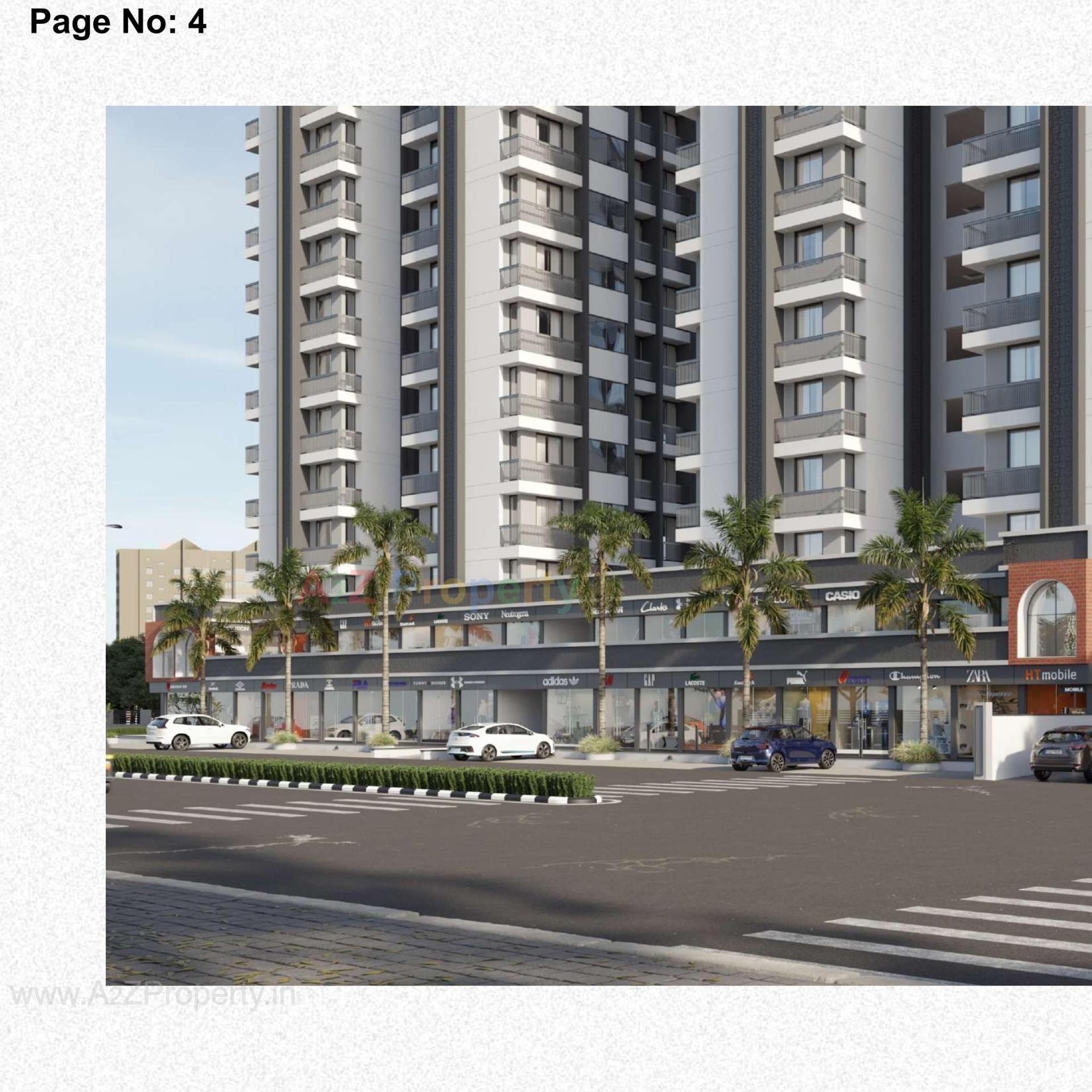 3D Elevation of real estate project Asopalav Height located at Vavdi, Rajkot, Gujarat