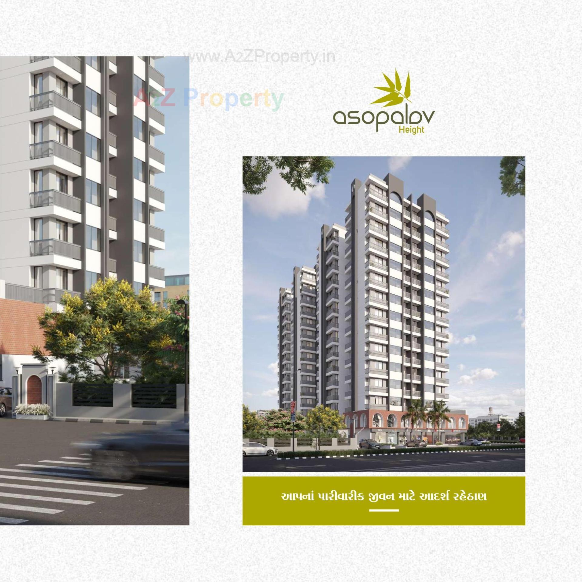 3D Elevation of real estate project Asopalav Height located at Vavdi, Rajkot, Gujarat