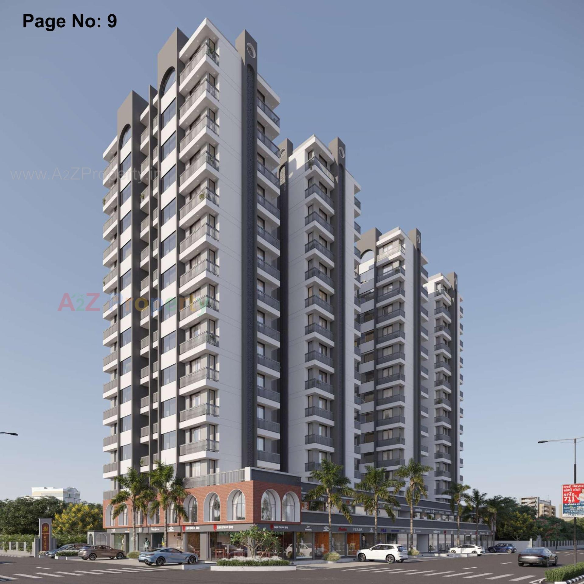 3D Elevation of real estate project Asopalav Height located at Vavdi, Rajkot, Gujarat