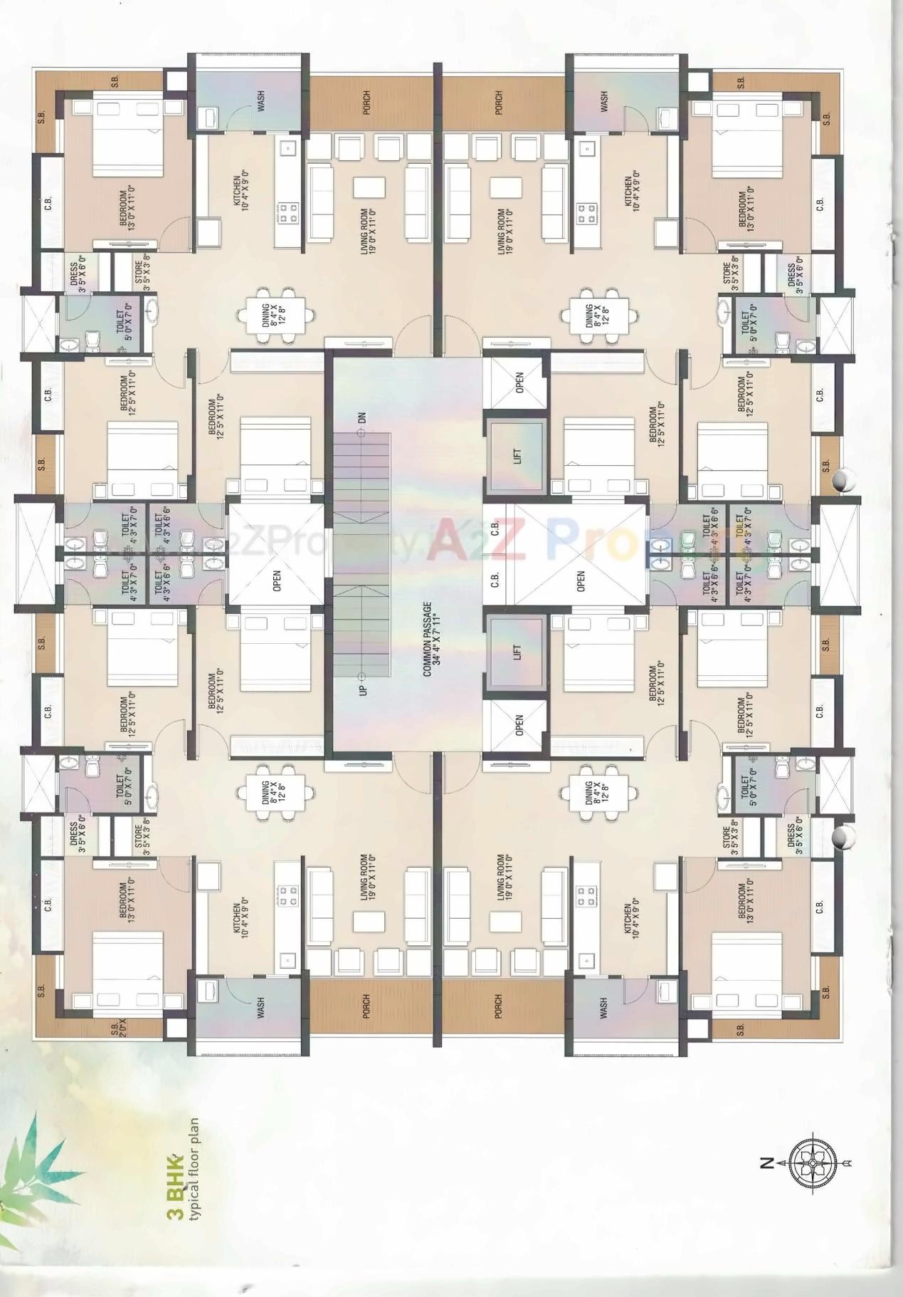 Layout of real estate project Asopalav Luxuria located at Mavdi, Rajkot, Gujarat