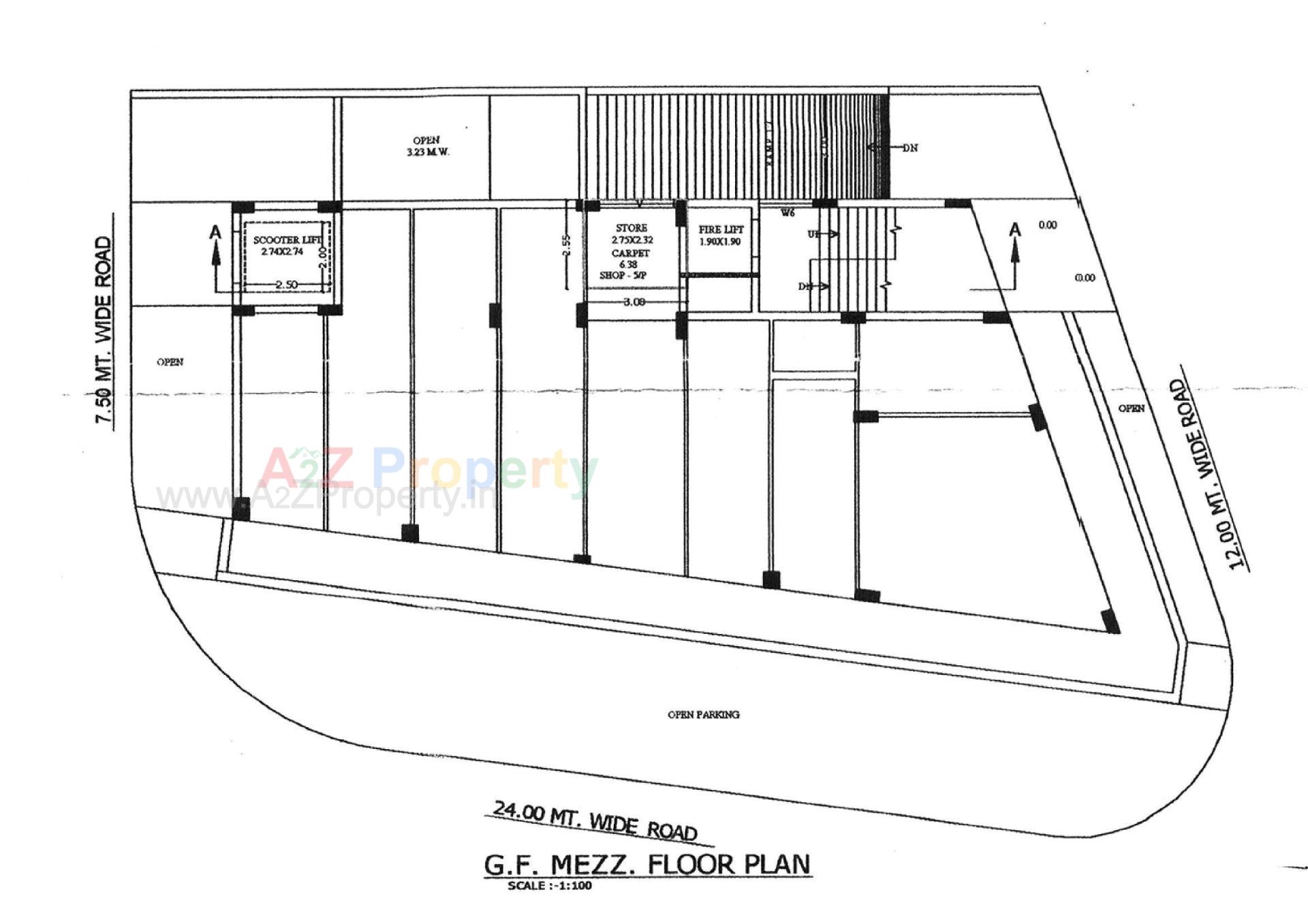 Layout of real estate project Asopalav Prime located at Mavdi, Rajkot, Gujarat