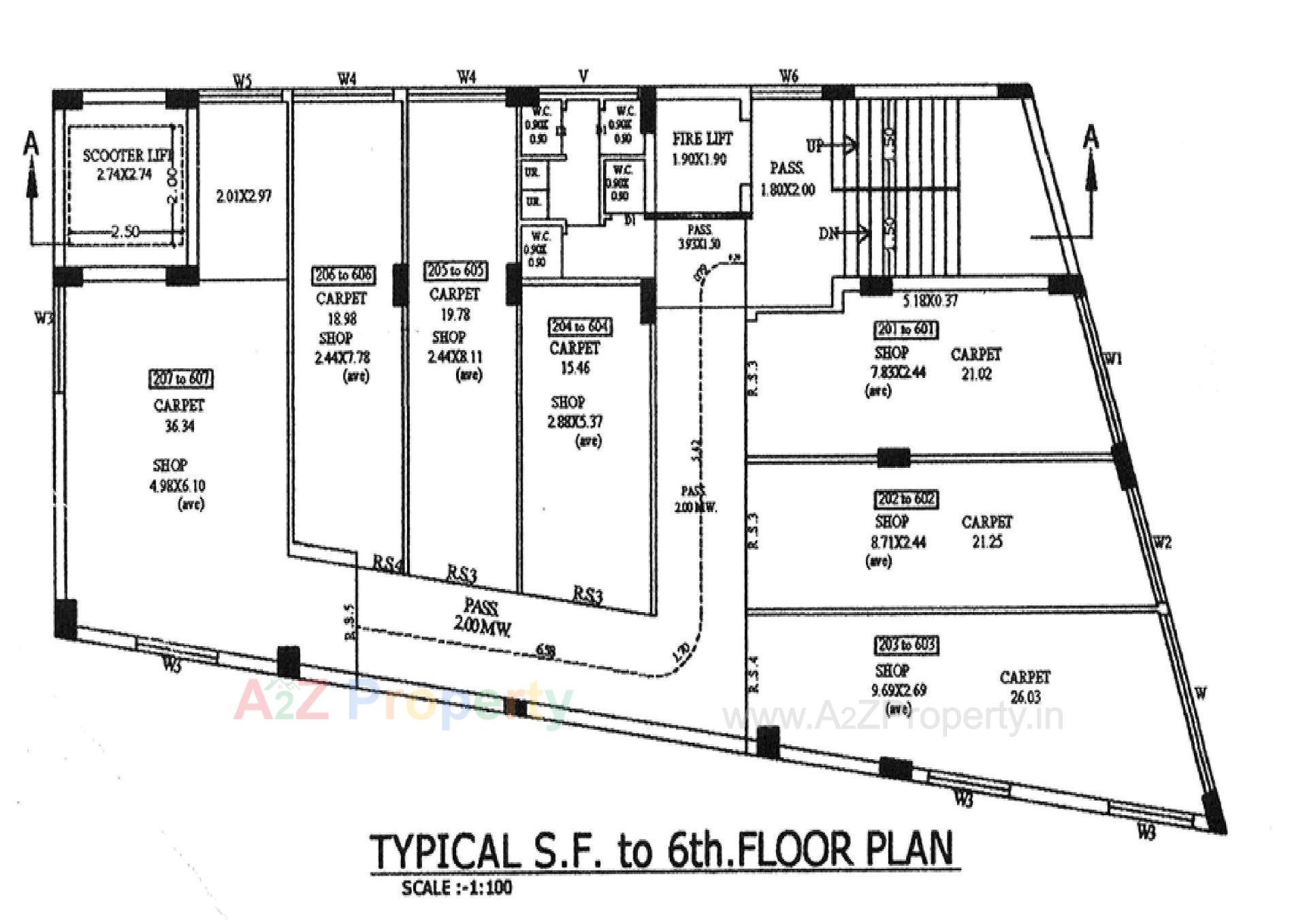 Layout of real estate project Asopalav Prime located at Mavdi, Rajkot, Gujarat