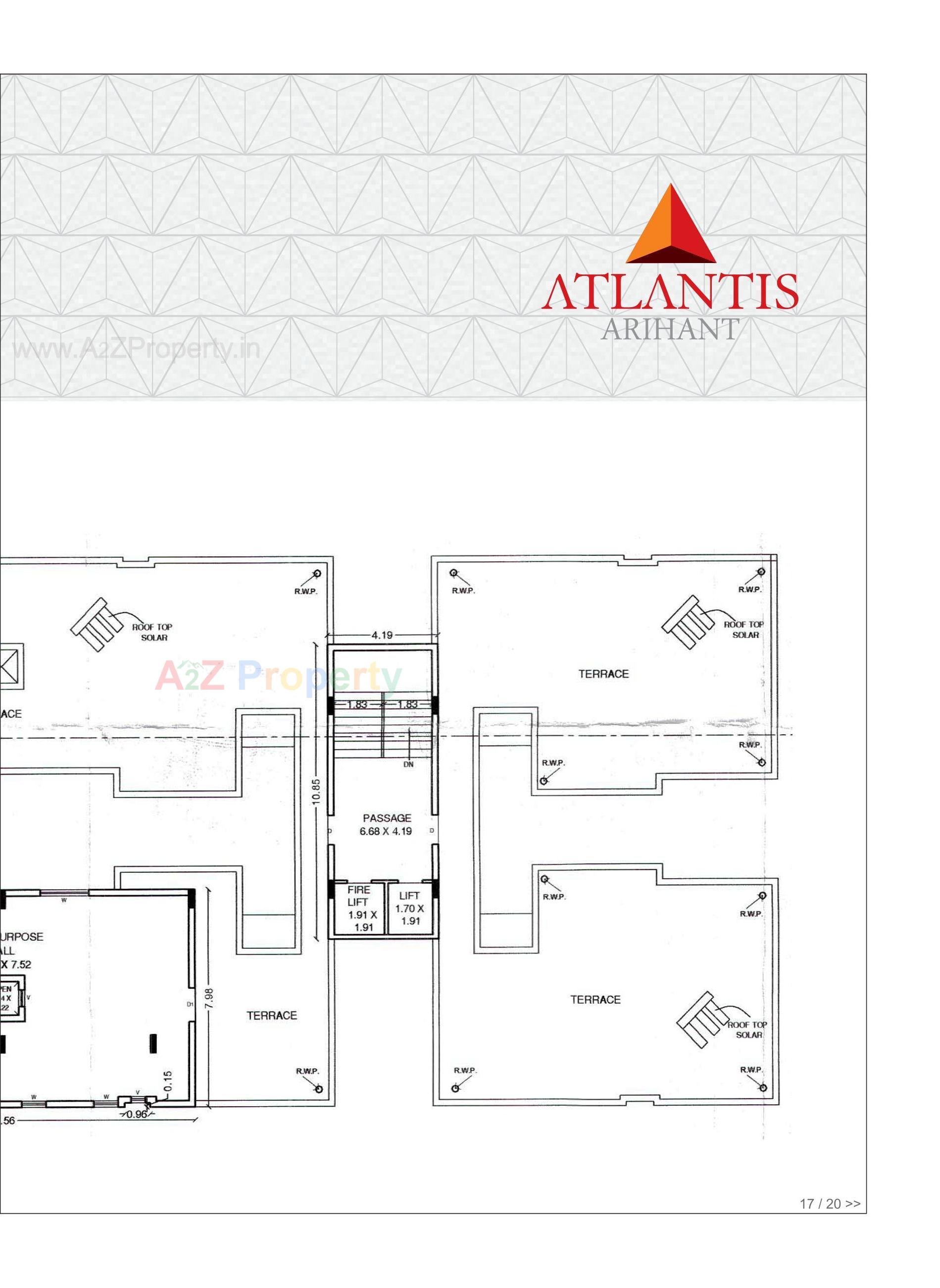 Layout of real estate project Atlantis Arihant located at Raiya, Rajkot, Gujarat