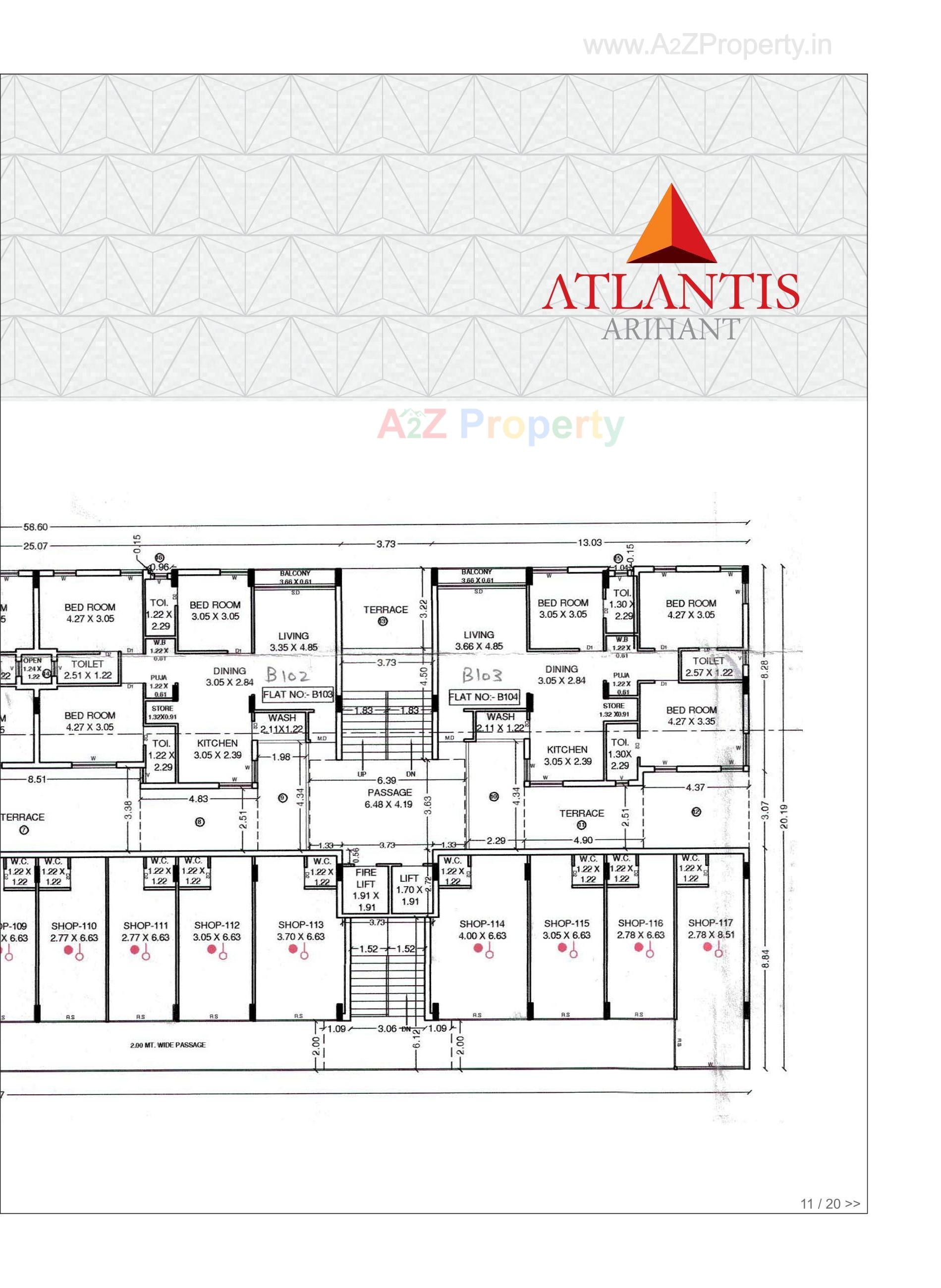 Layout of real estate project Atlantis Arihant located at Raiya, Rajkot, Gujarat