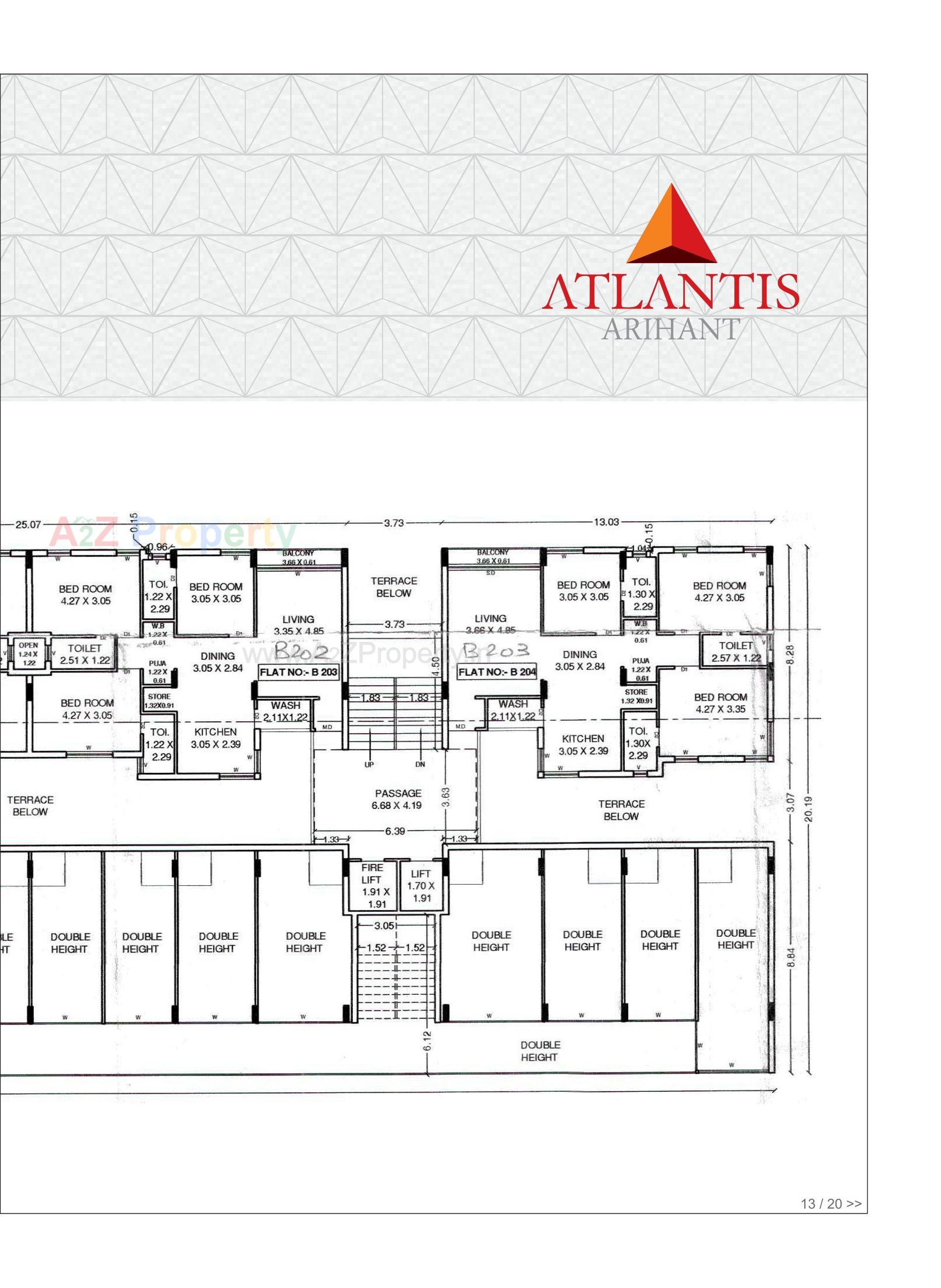 Layout of real estate project Atlantis Arihant located at Raiya, Rajkot, Gujarat