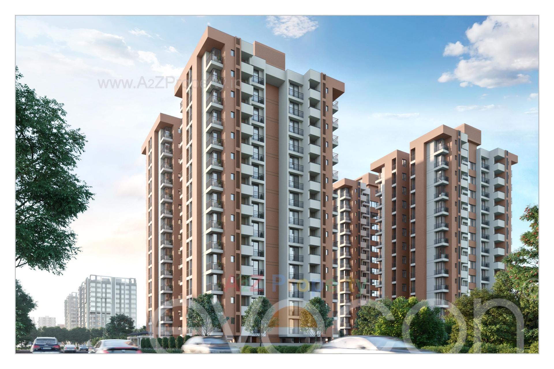 3D Elevation of real estate project Atlantis Heights Ii located at Rajkot, Rajkot, Gujarat