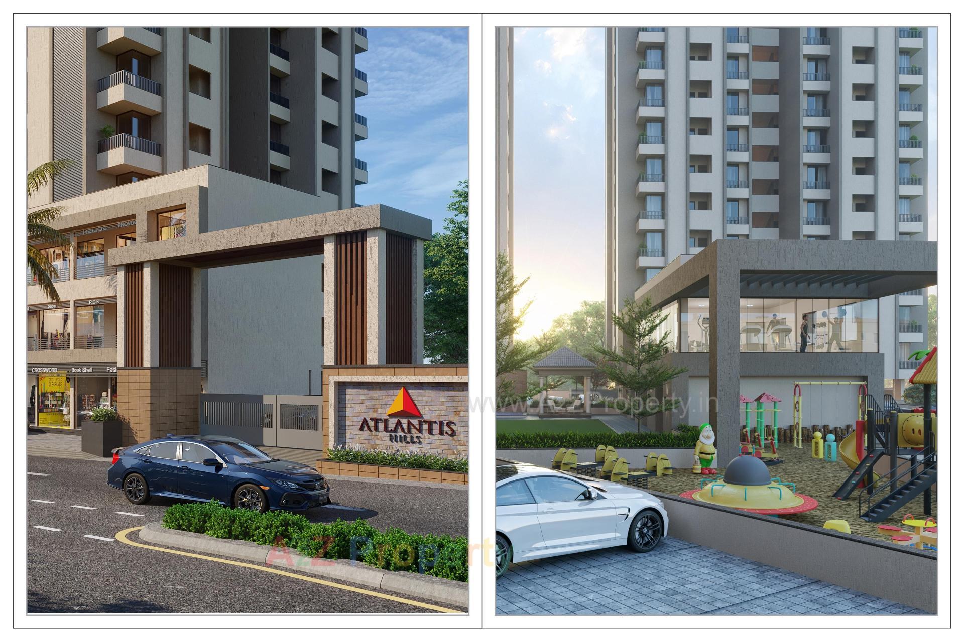 3D Elevation of real estate project Atlantis Hills located at Raiya, Rajkot, Gujarat