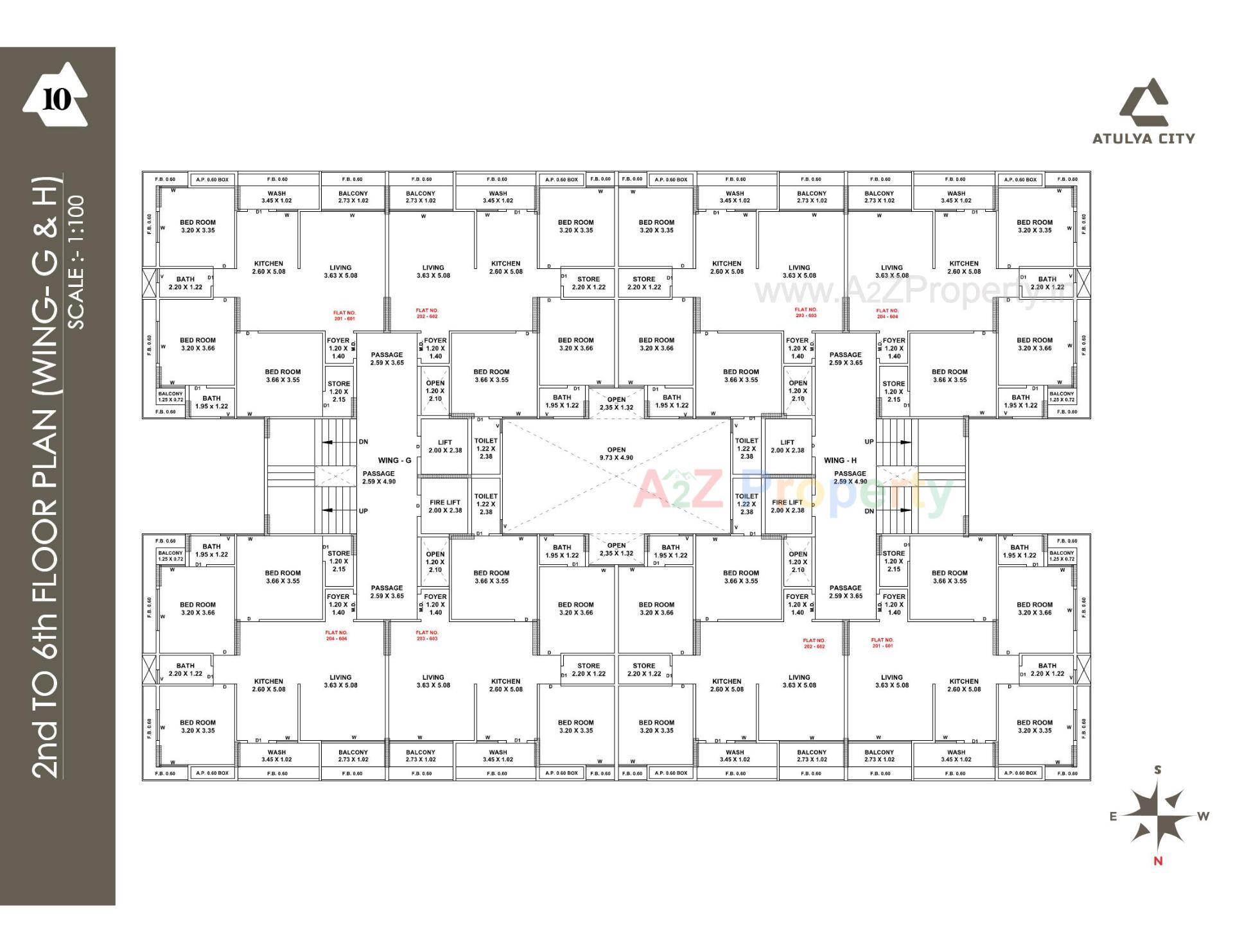 Layout of real estate project Atulya City located at Kangshiyali, Rajkot, Gujarat