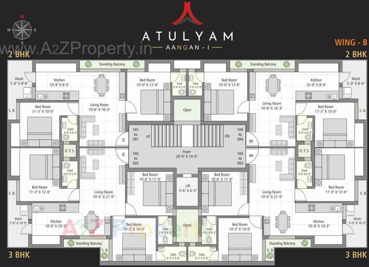 Layout of real estate project Atulyam Aangan located at Madhapar, Rajkot, Gujarat