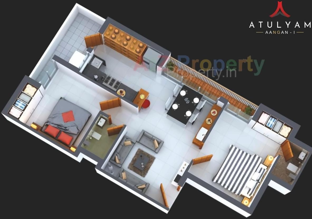 Layout of real estate project Atulyam Aangan located at Madhapar, Rajkot, Gujarat